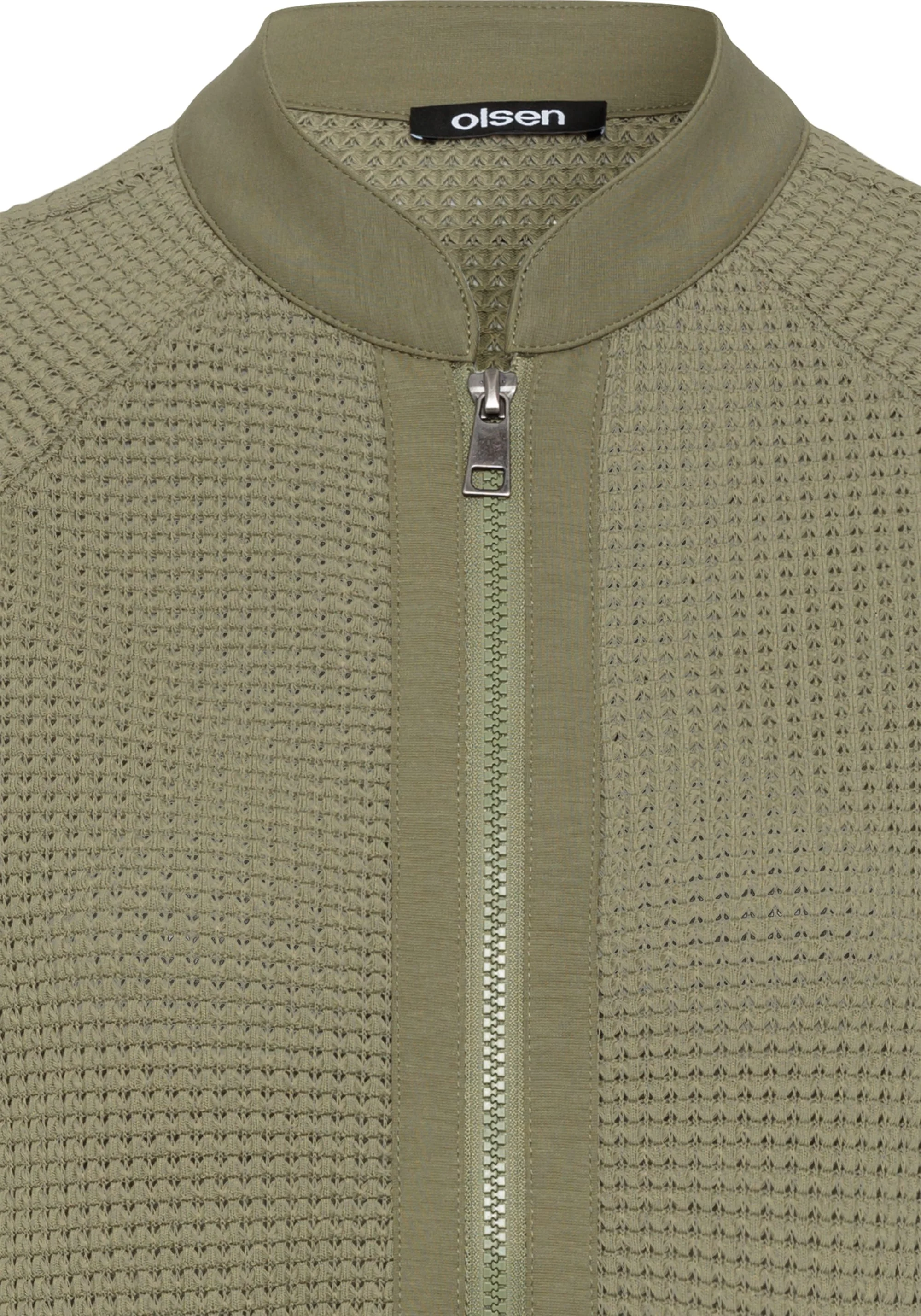 Mixed Media Zip Front Bomber Jacket - Image 7