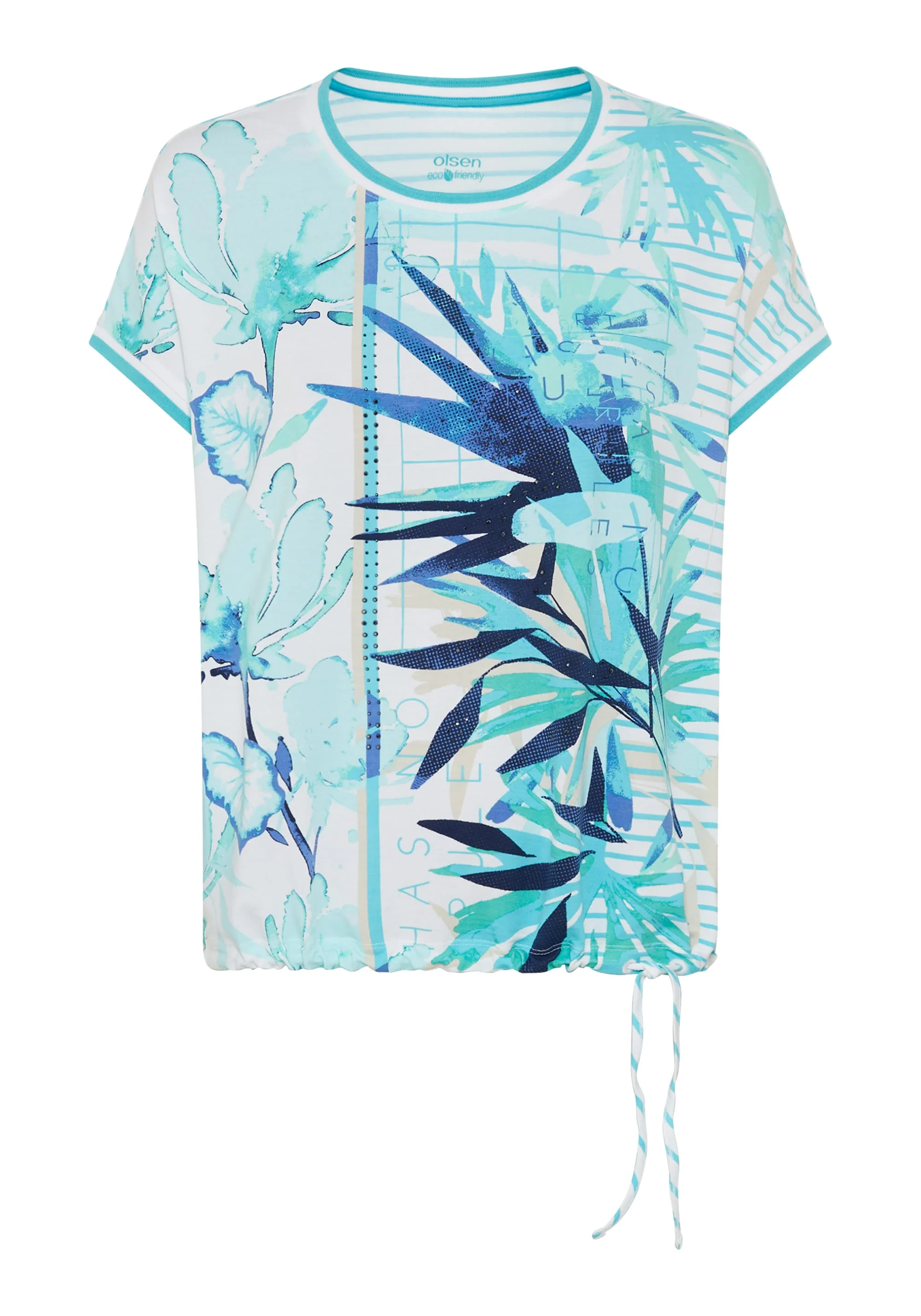 Mixed Print Embellished T-Shirt - Image 3
