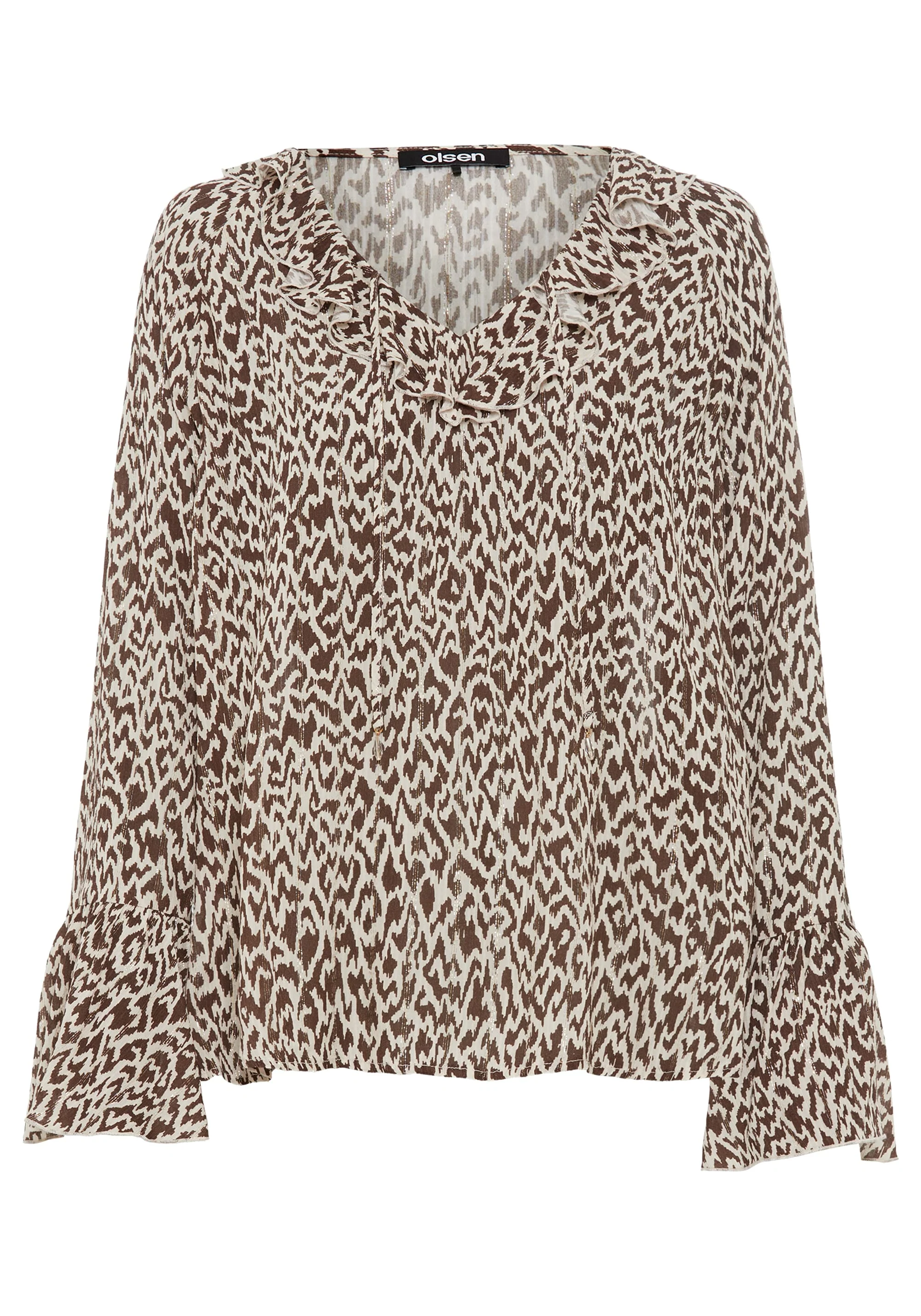 Modern Animal Bell Sleeve Blouse - Image 3