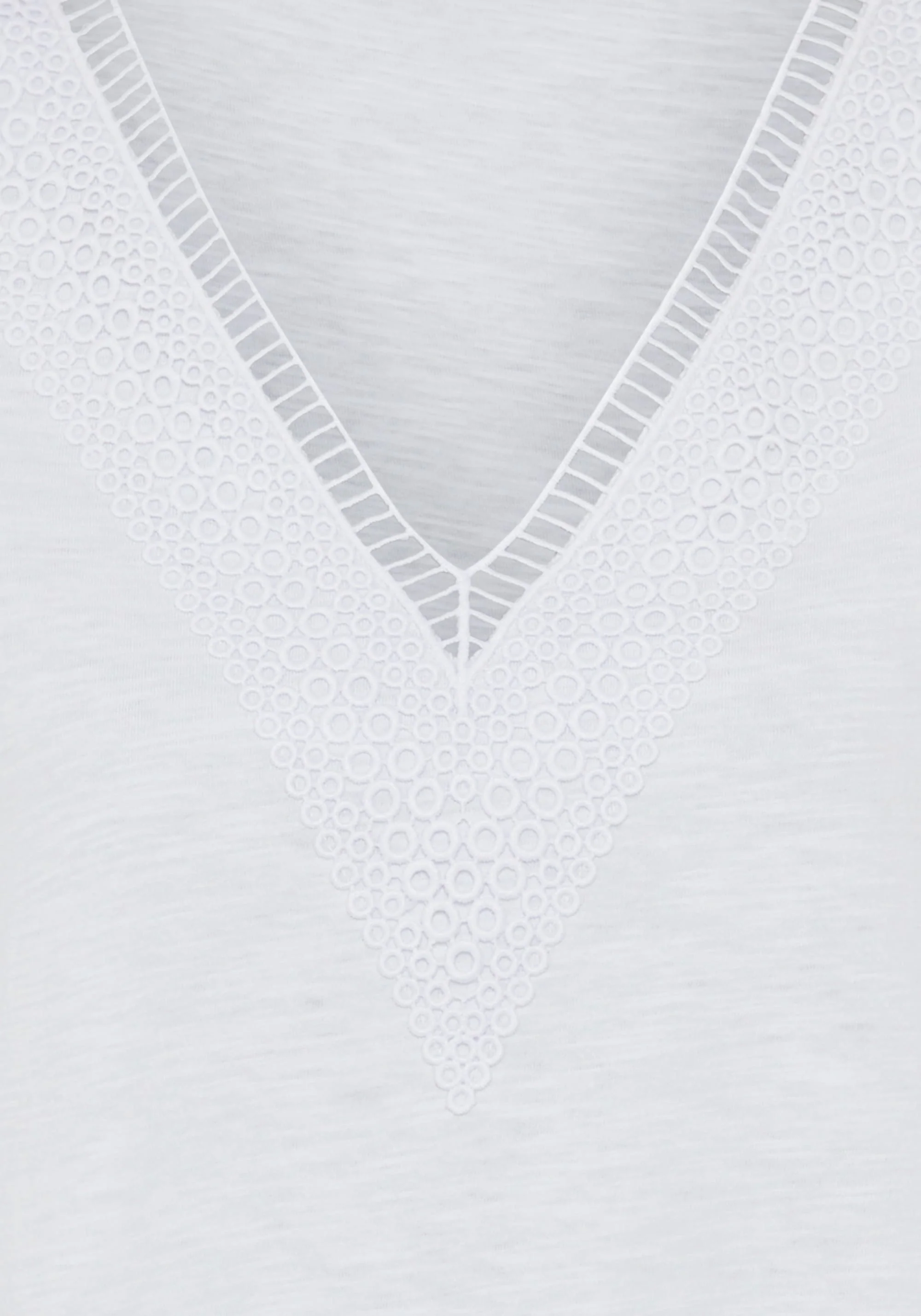 Modern Eyelet V-Neck T-Shirt - Image 5