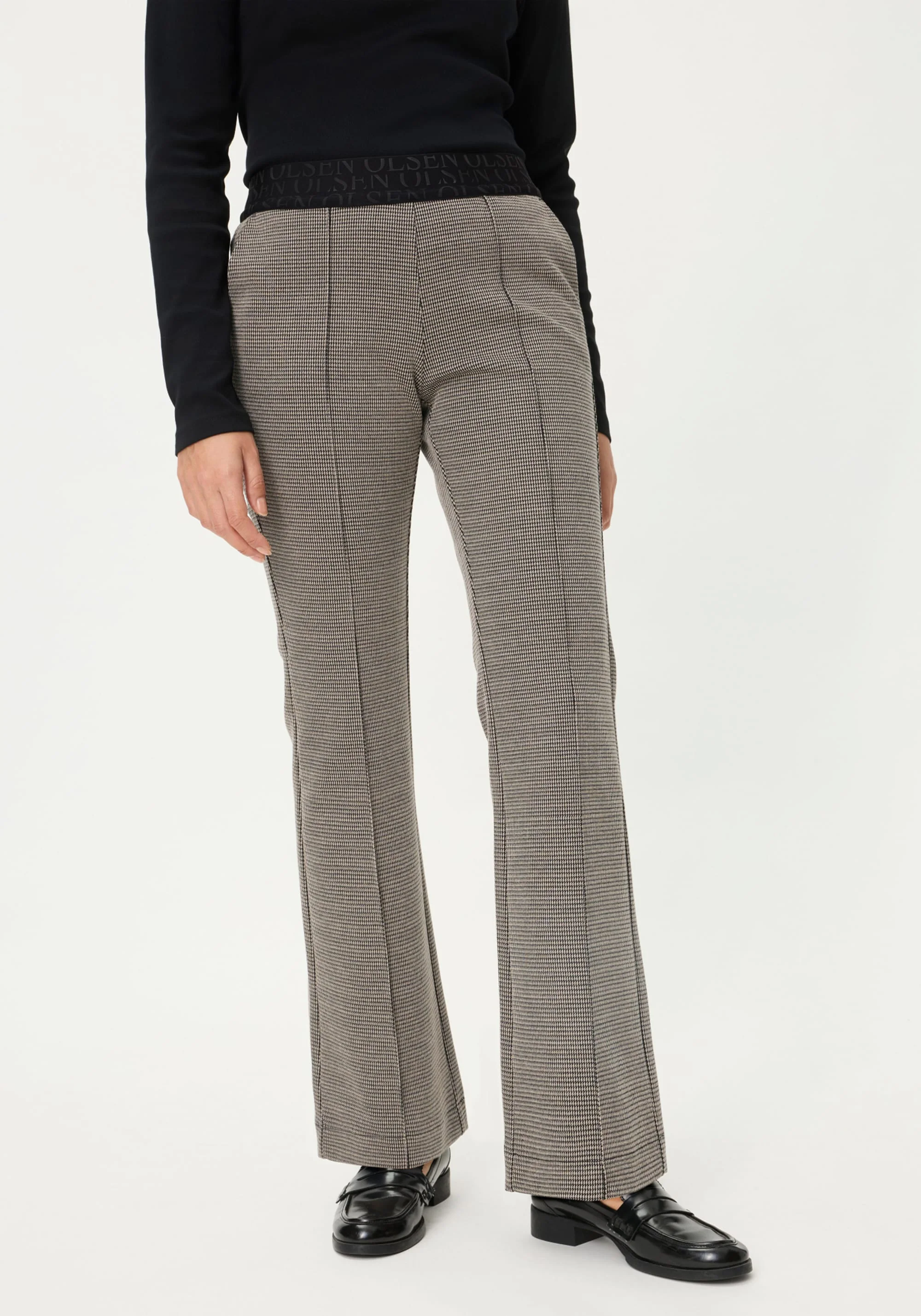 Mona Fit Bootcut Pull-On Check Pant - Image 2