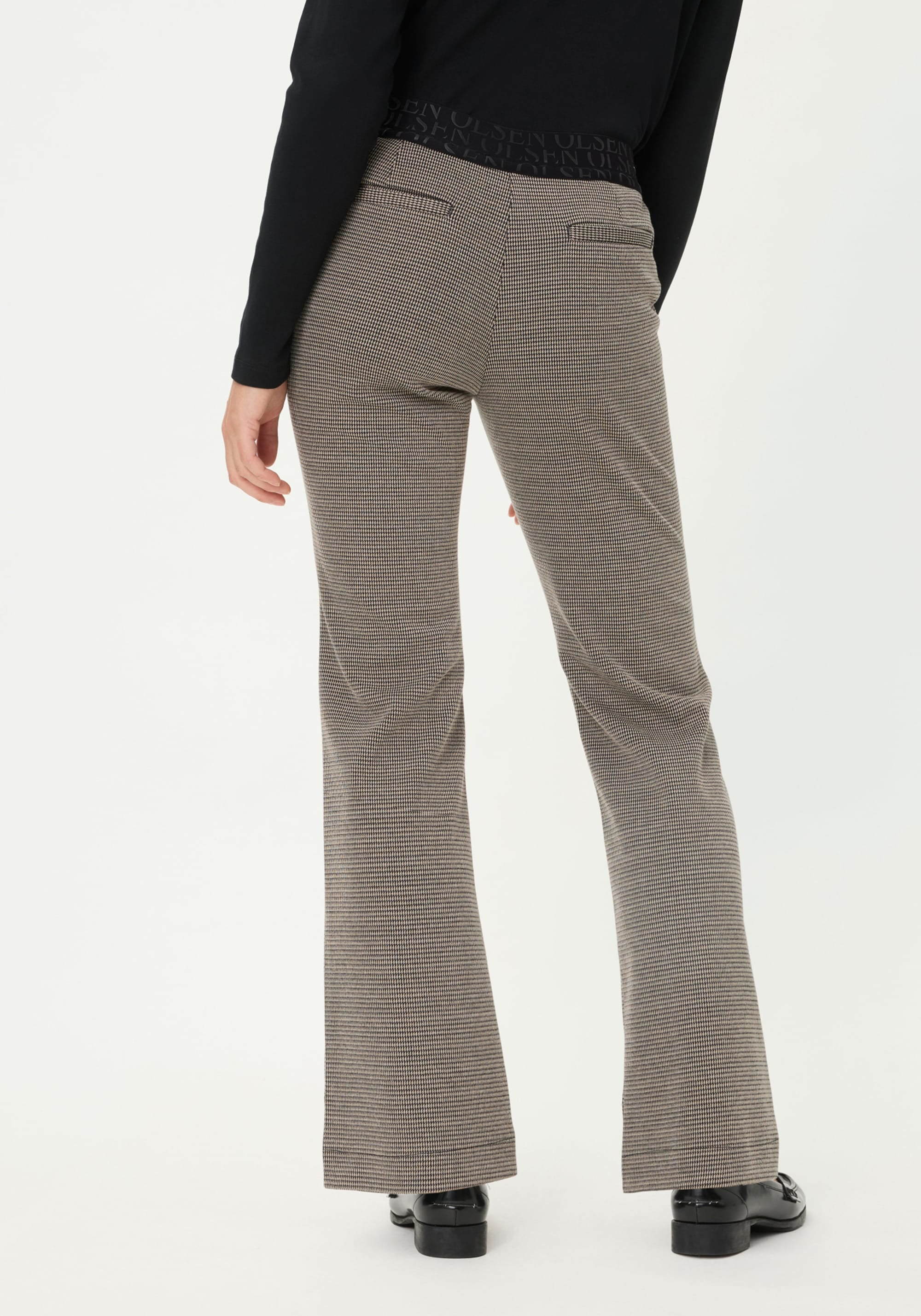 Mona Fit Bootcut Pull-On Check Pant - Image 3