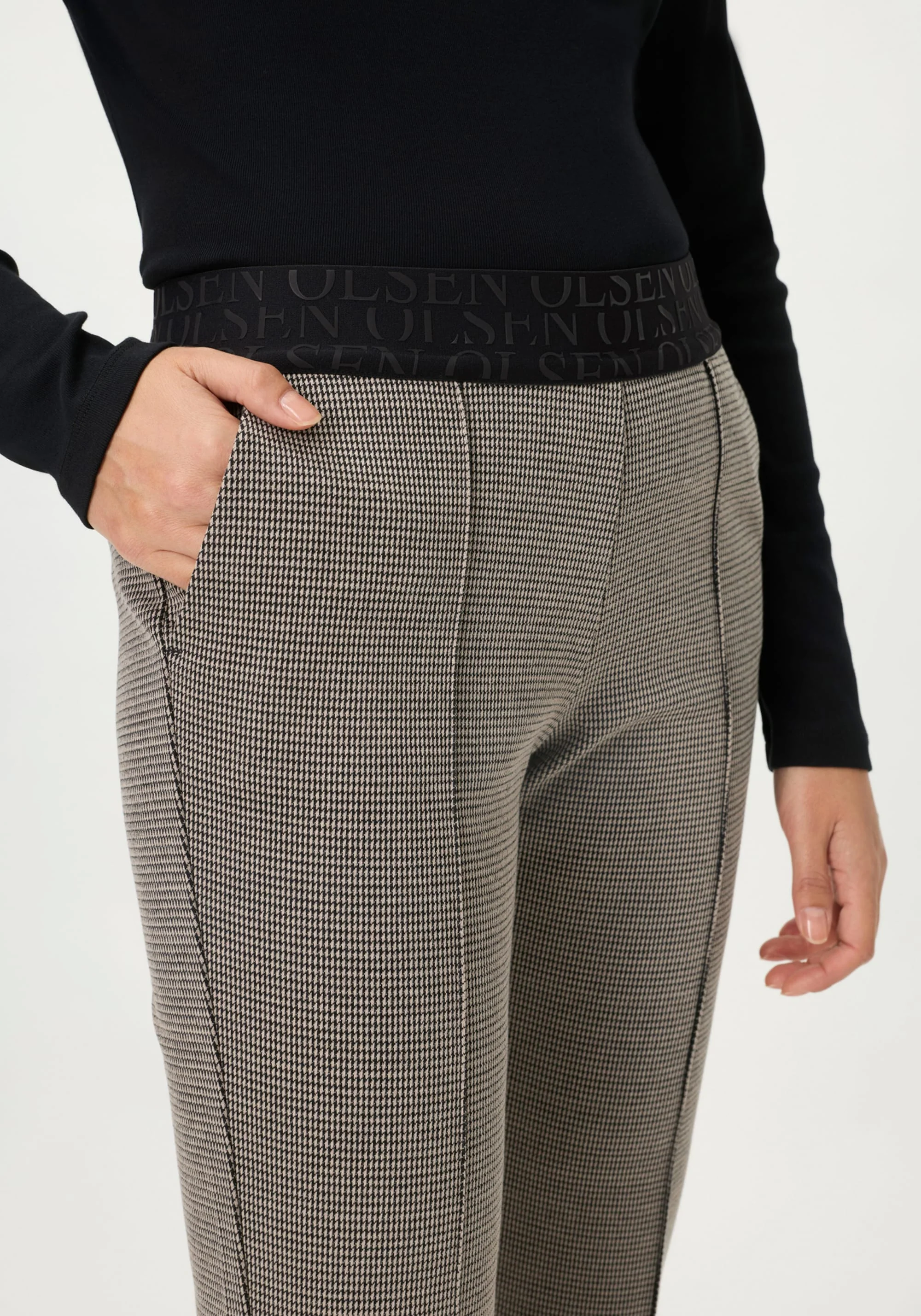 Mona Fit Bootcut Pull-On Check Pant - Image 4