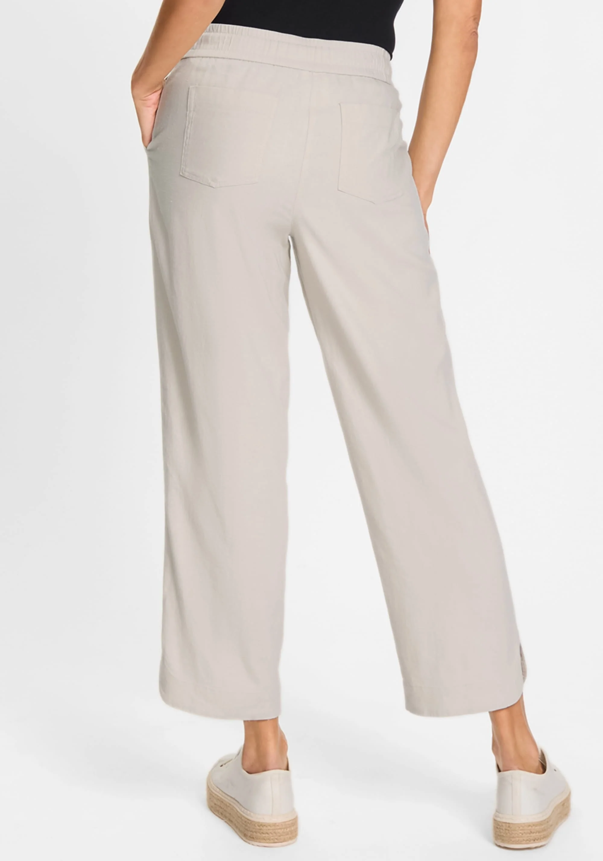 Mona Fit Pull-On Linen Blend Pant - Image 3