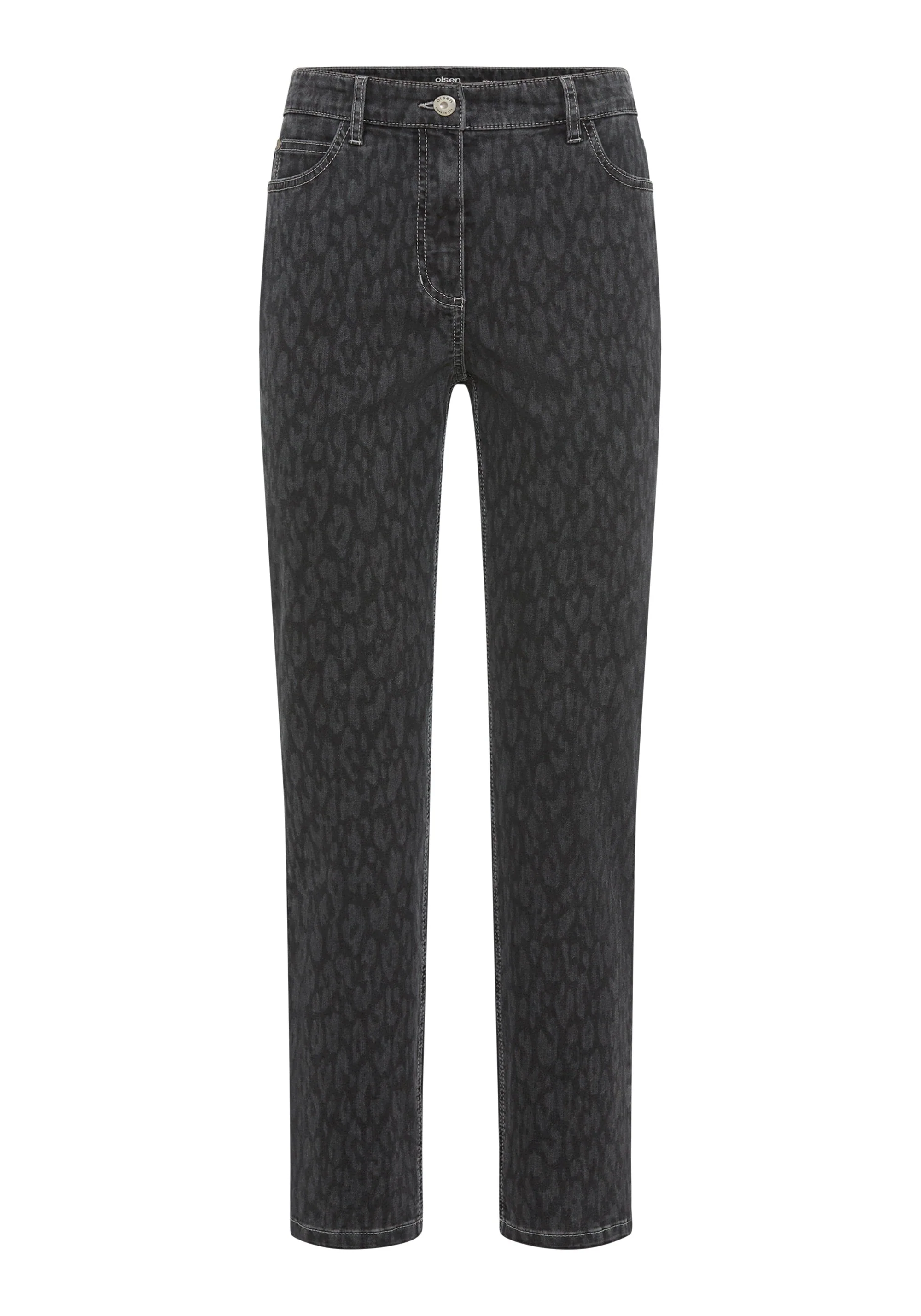 Mona Fit Slim Leg Leopard Print Pant - Image 4