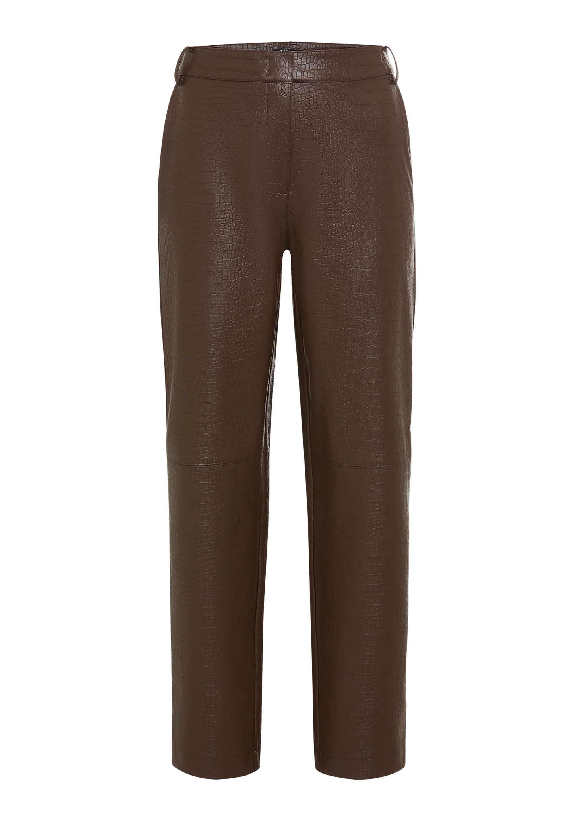 Mona Fit Straight Leg Faux Croc Cropped Pant - Image 6