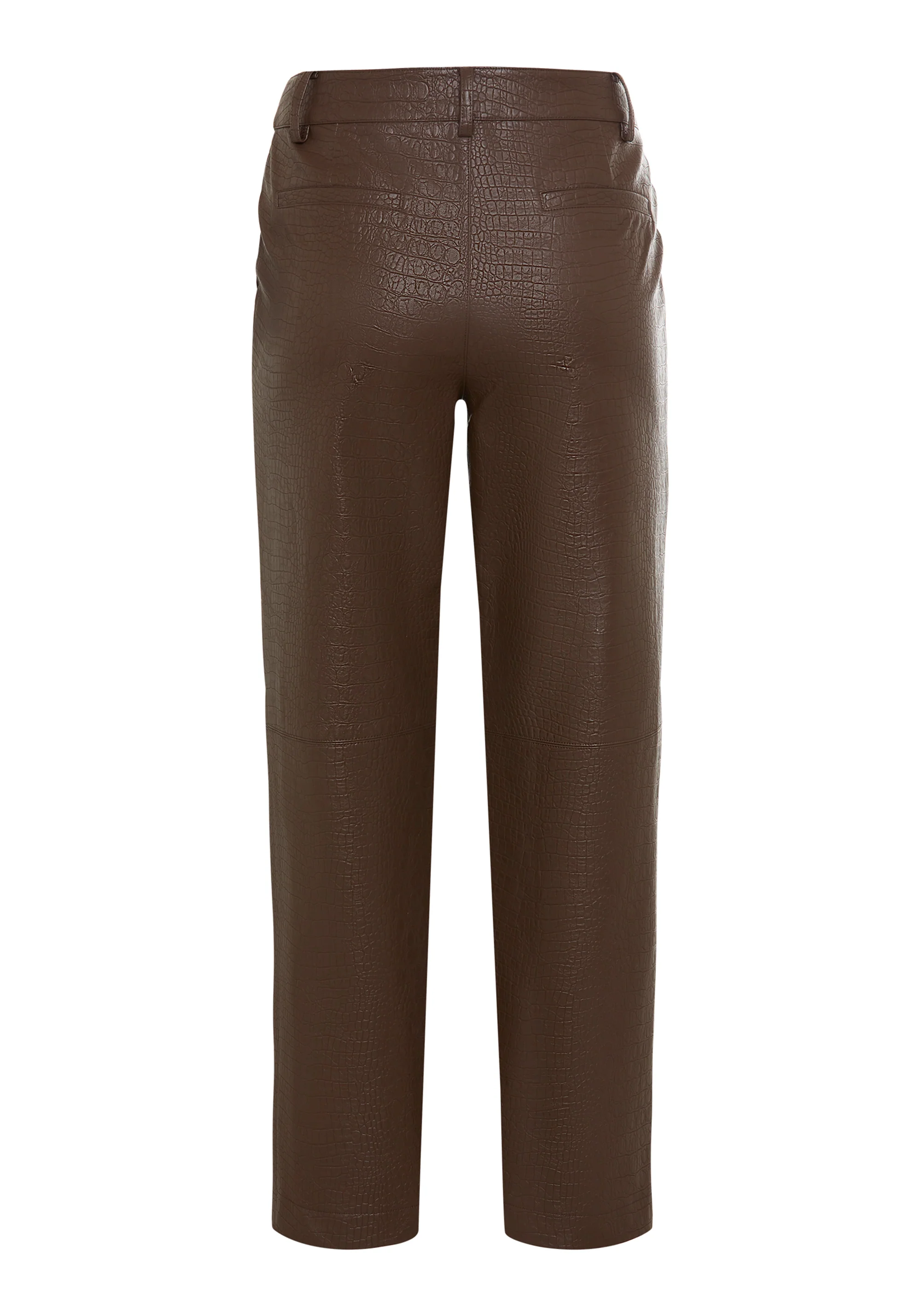 Mona Fit Straight Leg Faux Croc Cropped Pant - Image 7