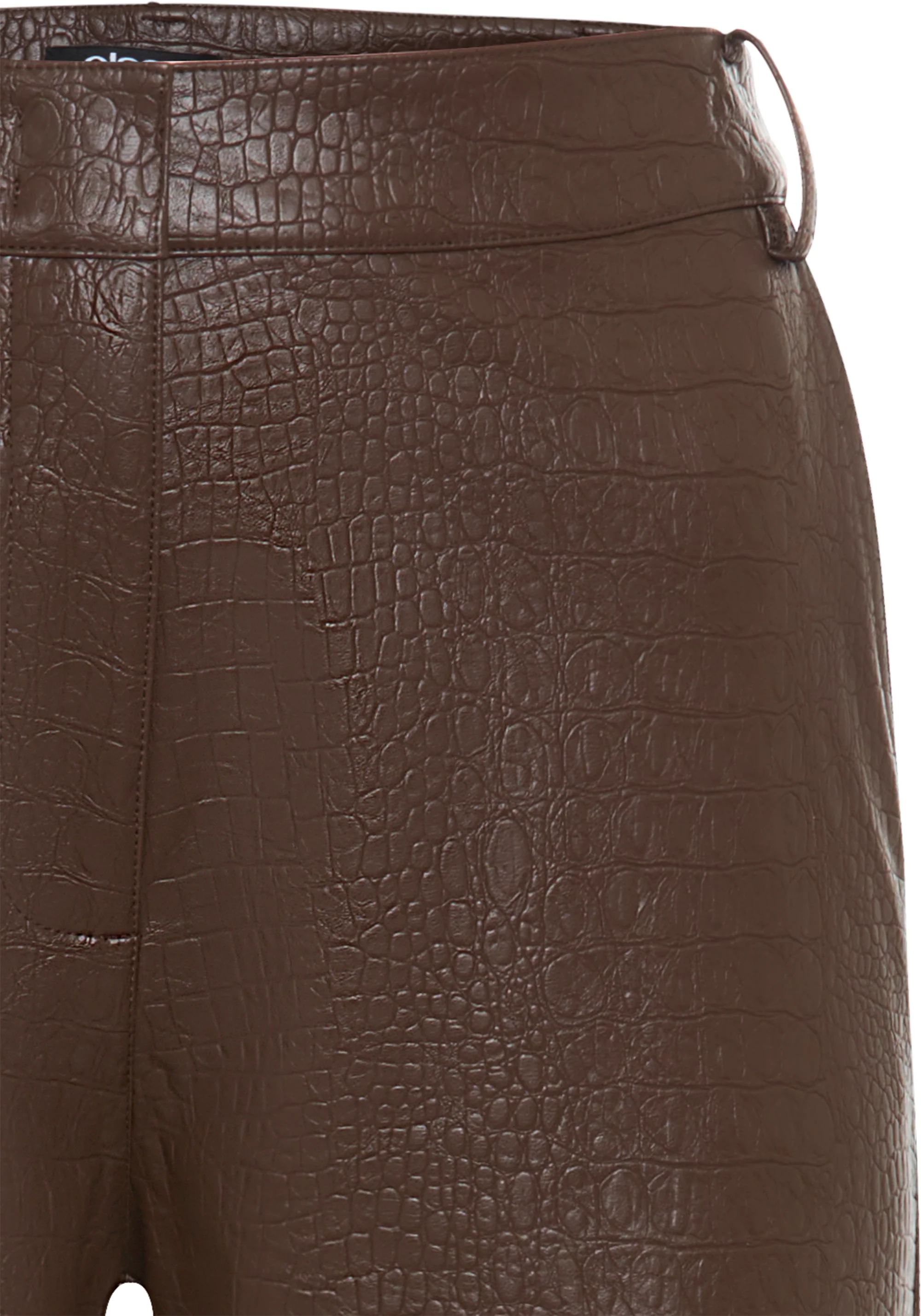 Mona Fit Straight Leg Faux Croc Cropped Pant - Image 8