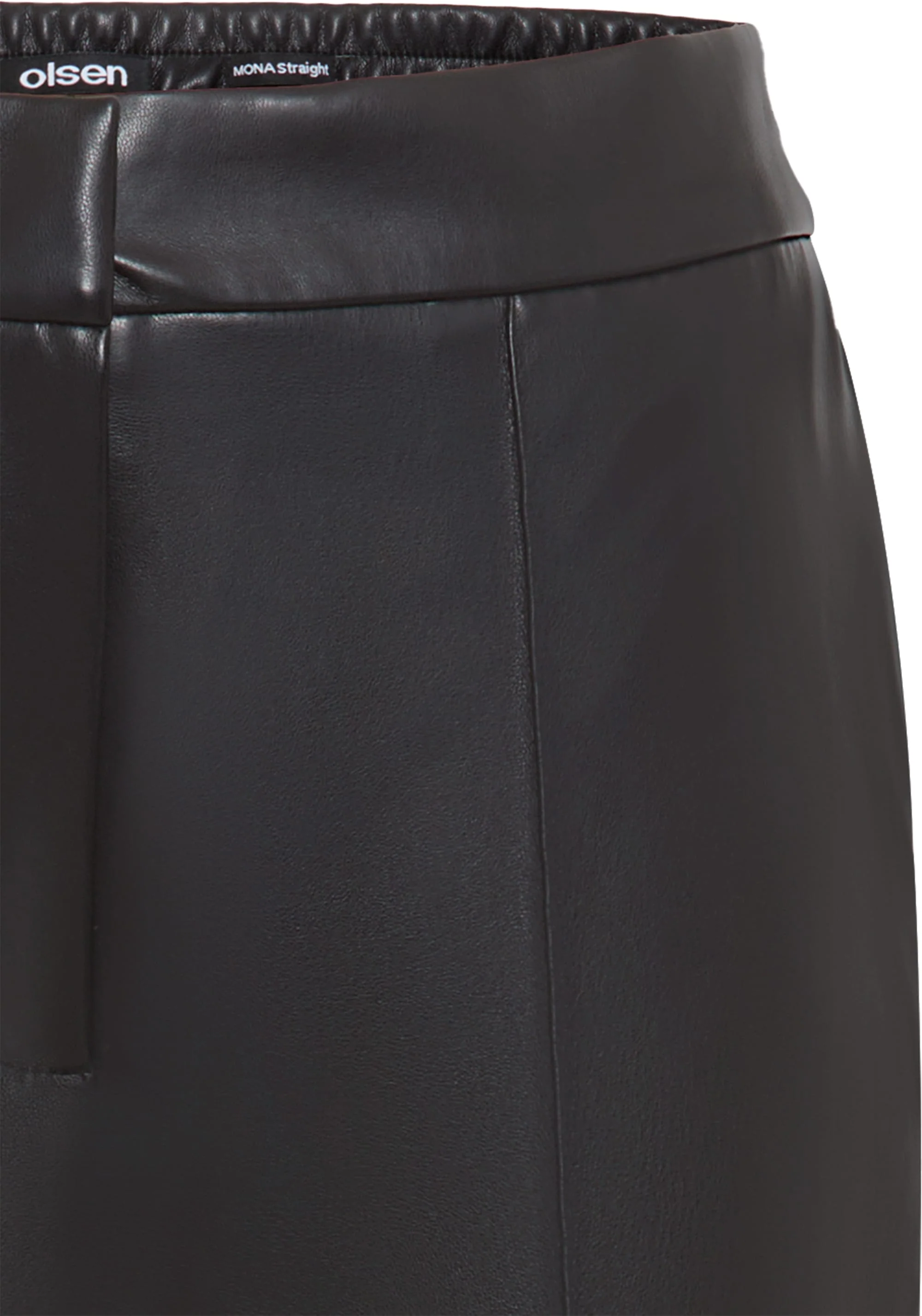 Mona Fit Straight Leg Faux Leather Pant - Image 8