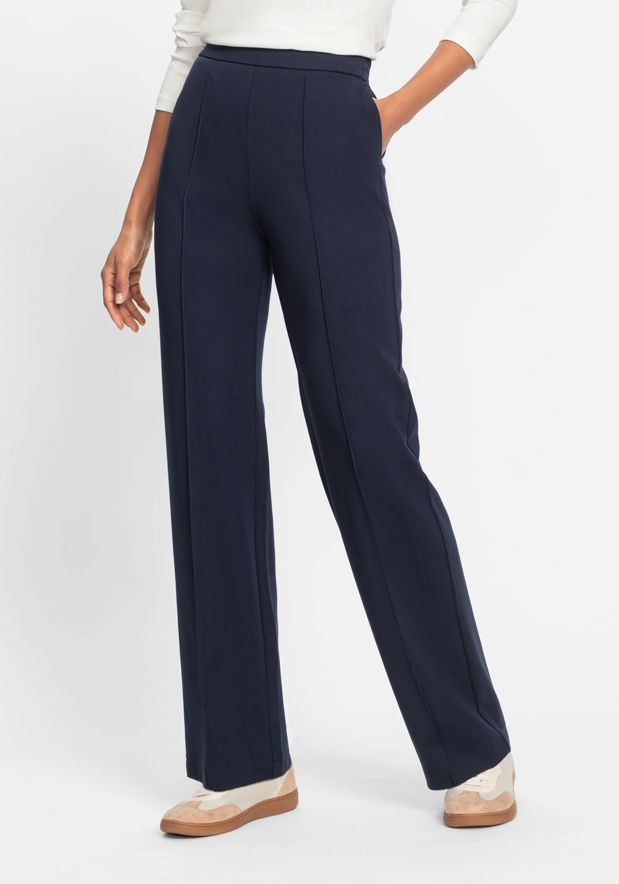 Anna Fit Loose Leg Knit Trouser - Image 2