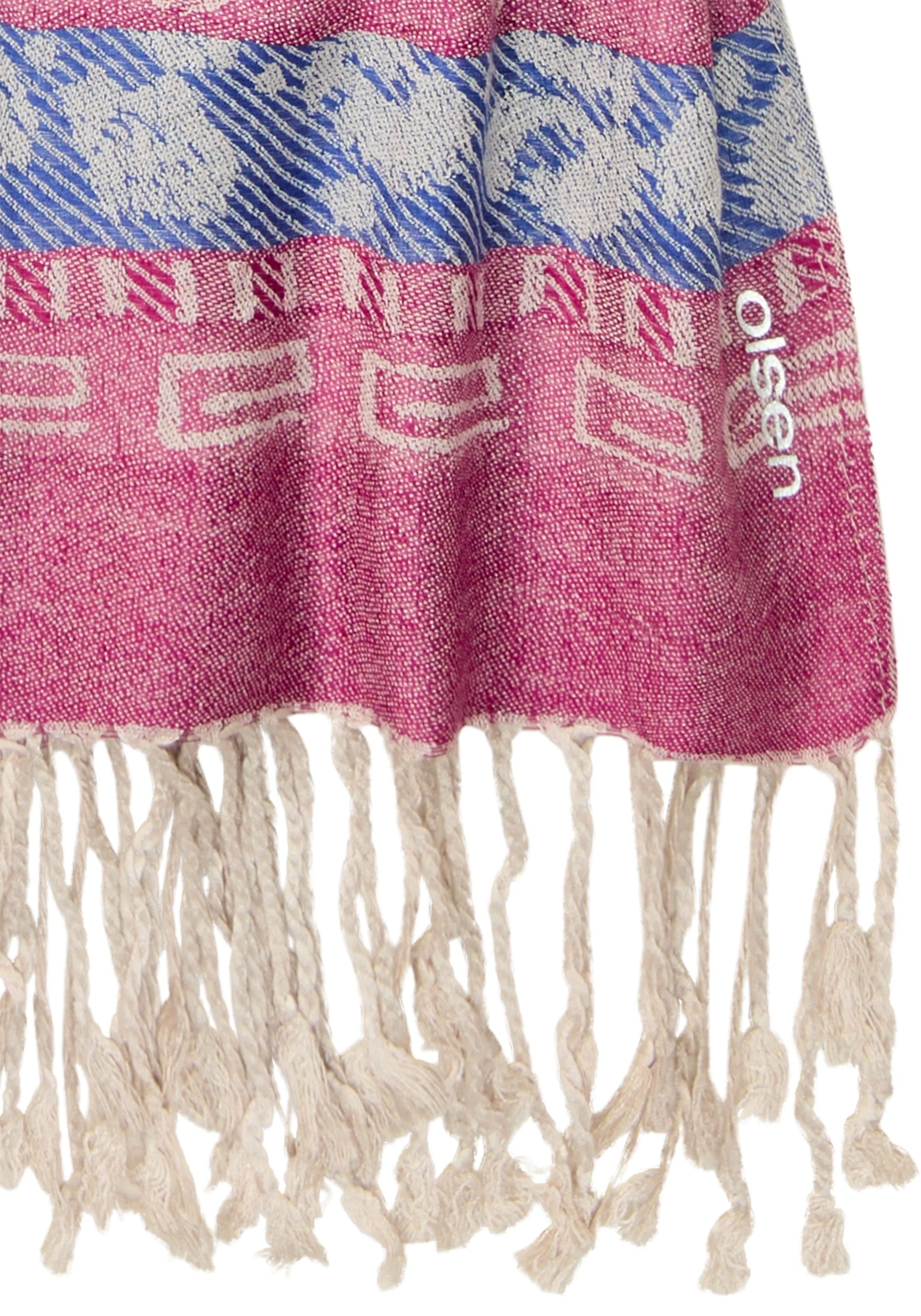 Multi-Motif Scarf with Fringe Trim - Image 4