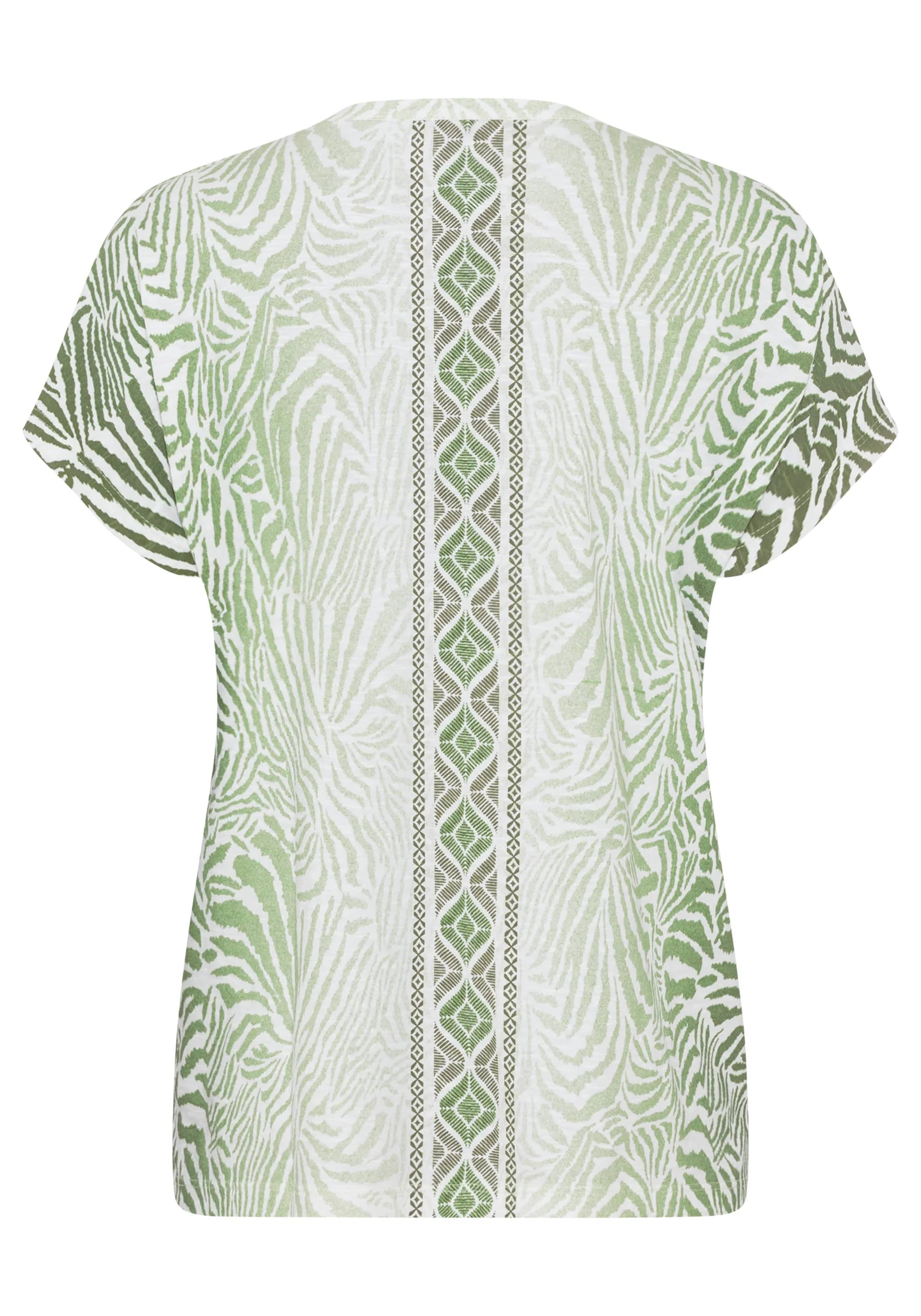 Multi-Print Tie Neck T-Shirt - Image 4