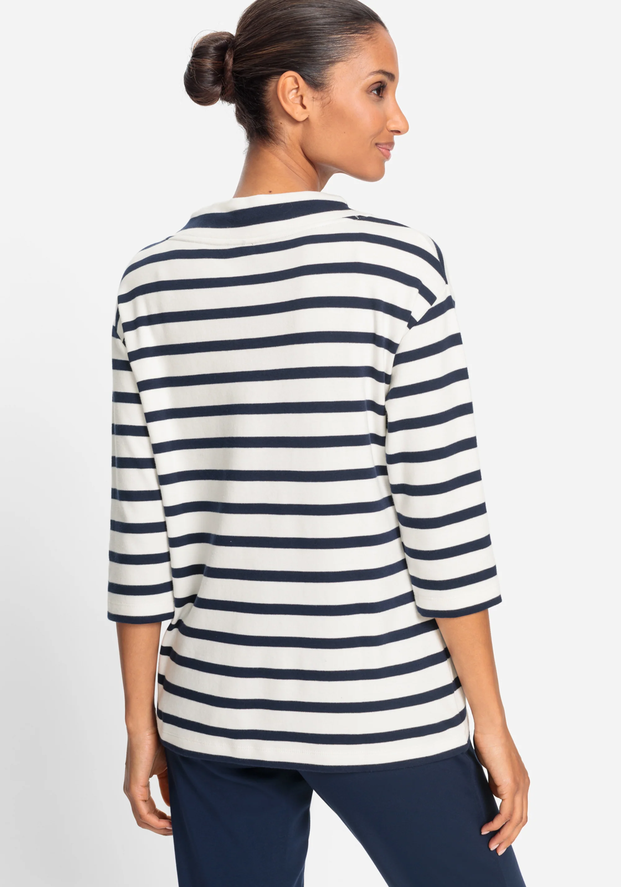 Nautical Striped Jersey Top - Image 3