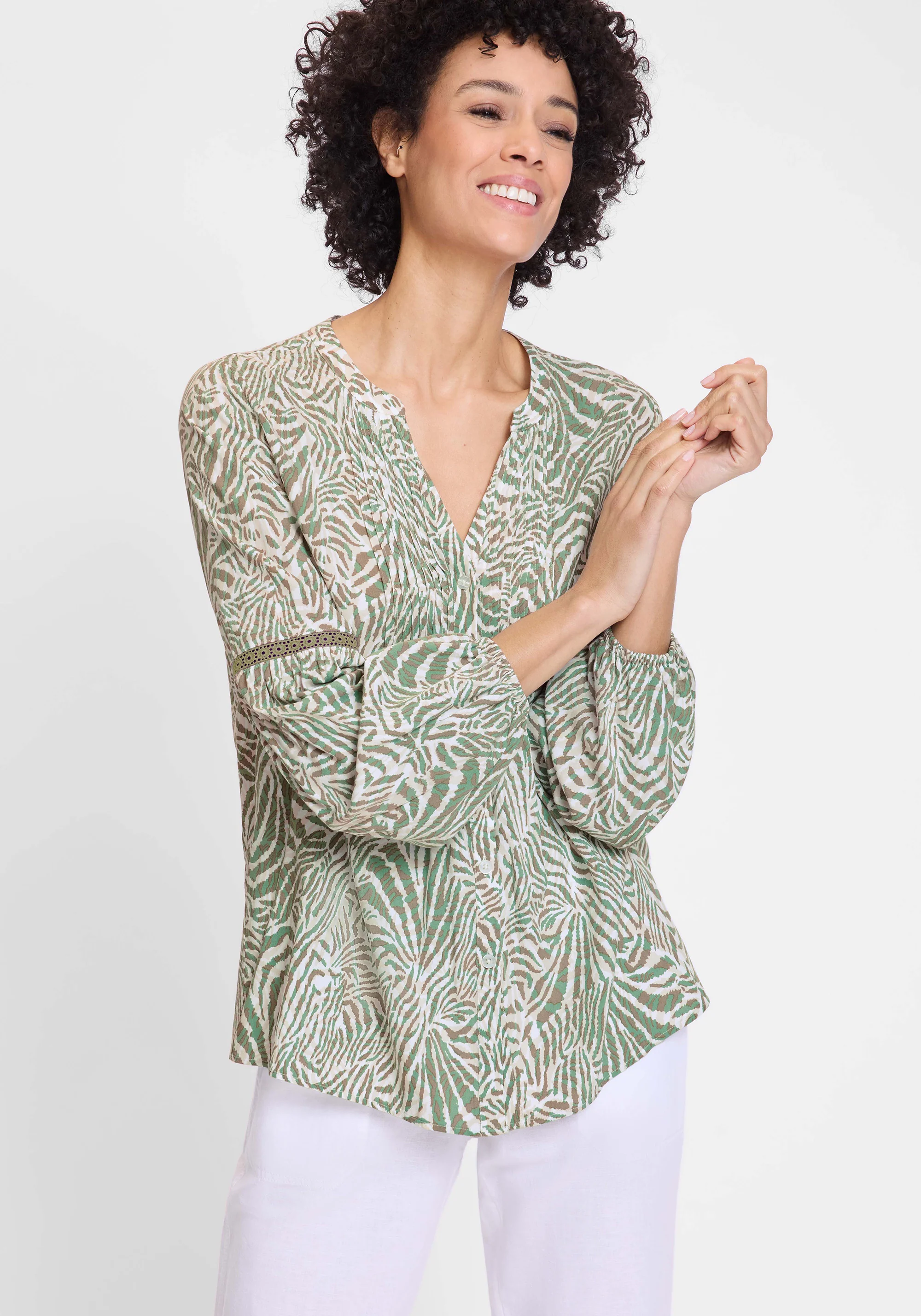 Neo Animal Print Tunic Blouse