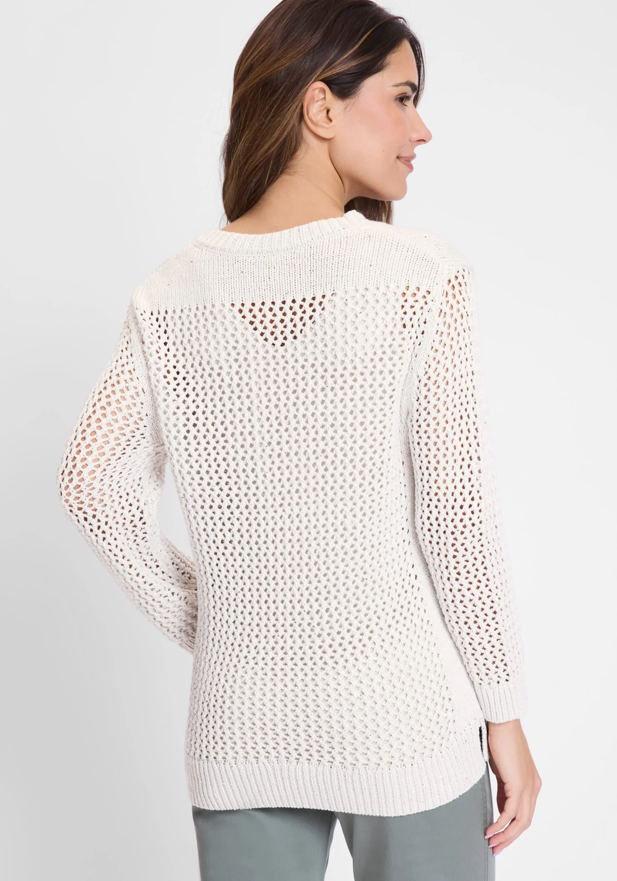 Open Knit Sparkle Pullover - Image 3
