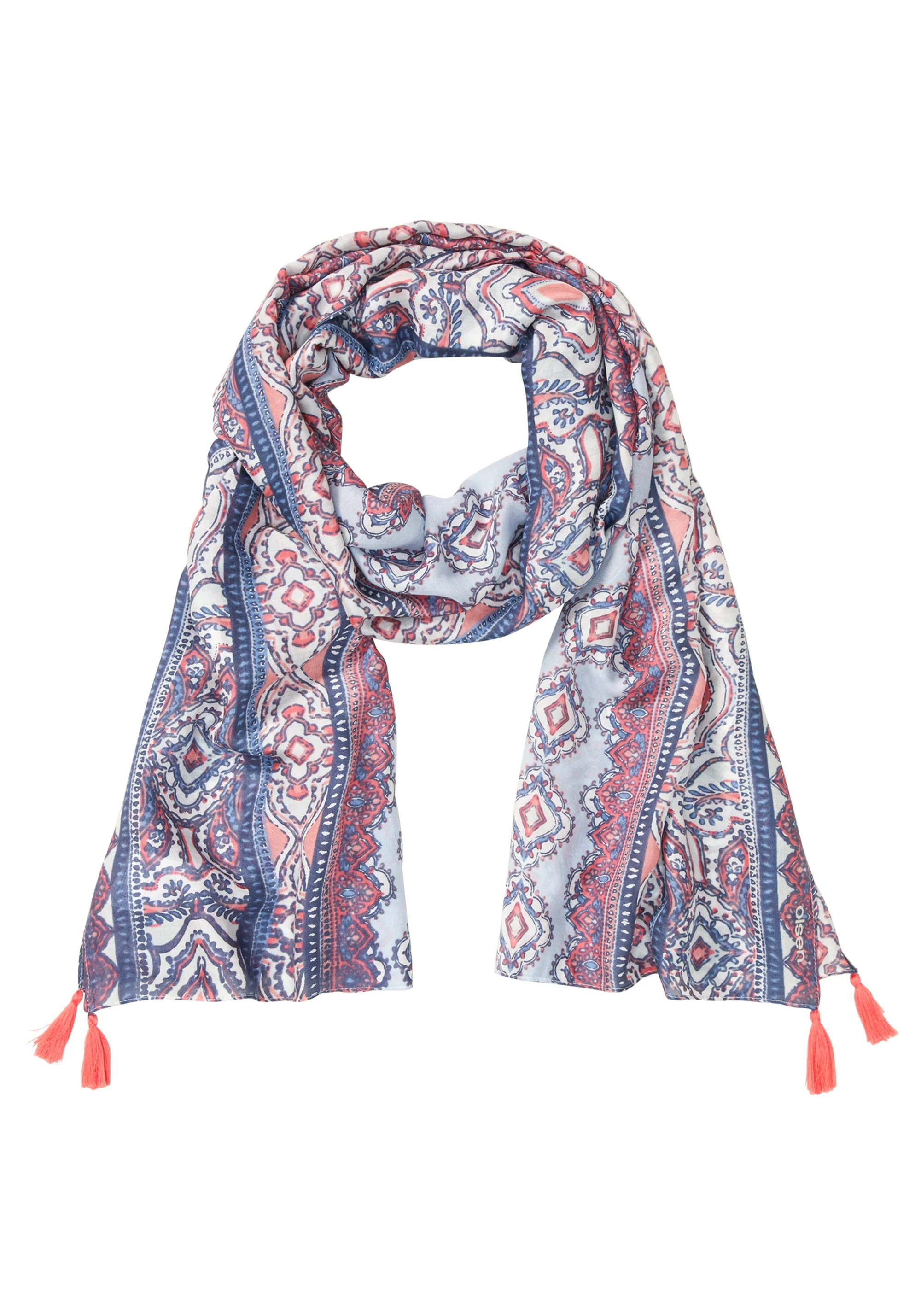 Ornamental Borer Print Tassel Scarf - Image 2
