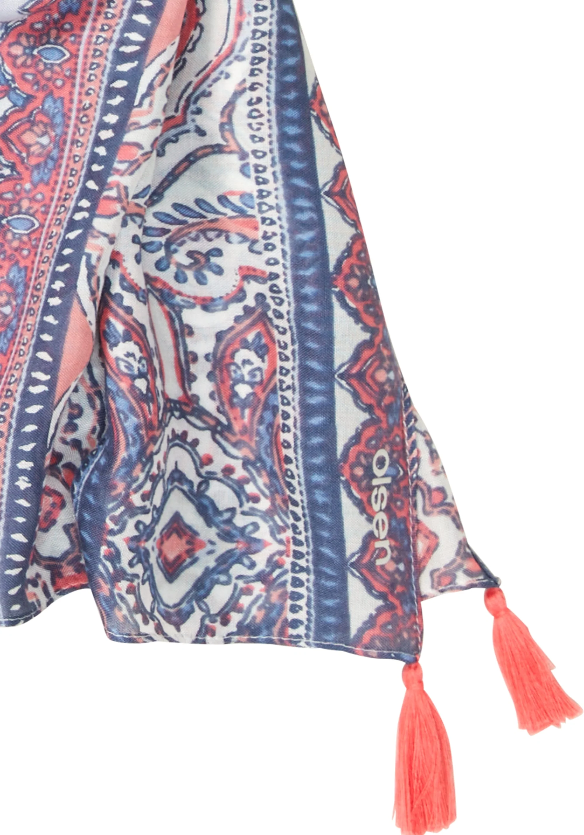 Ornamental Borer Print Tassel Scarf - Image 3