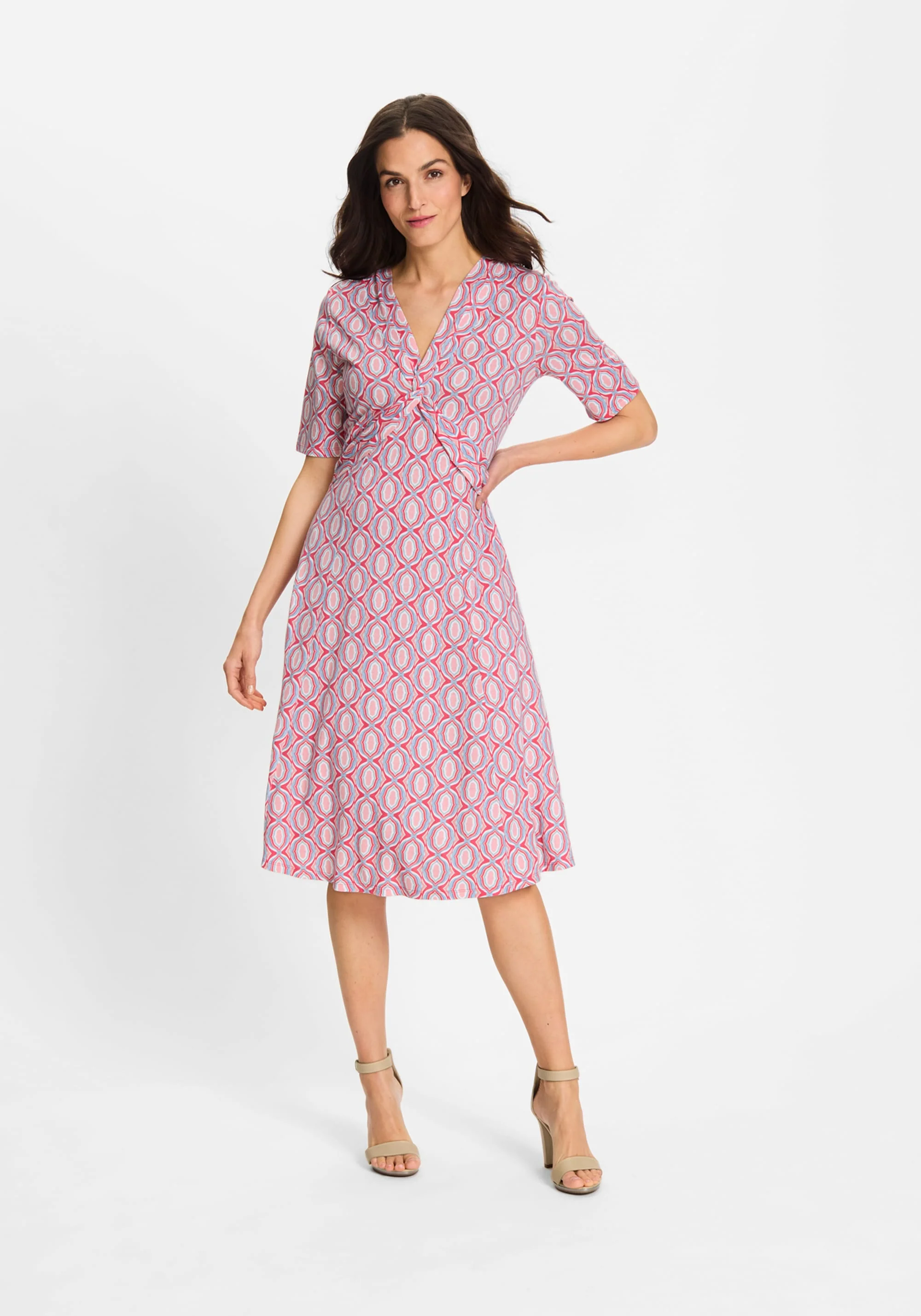 Ornamental Print A-Line Dress