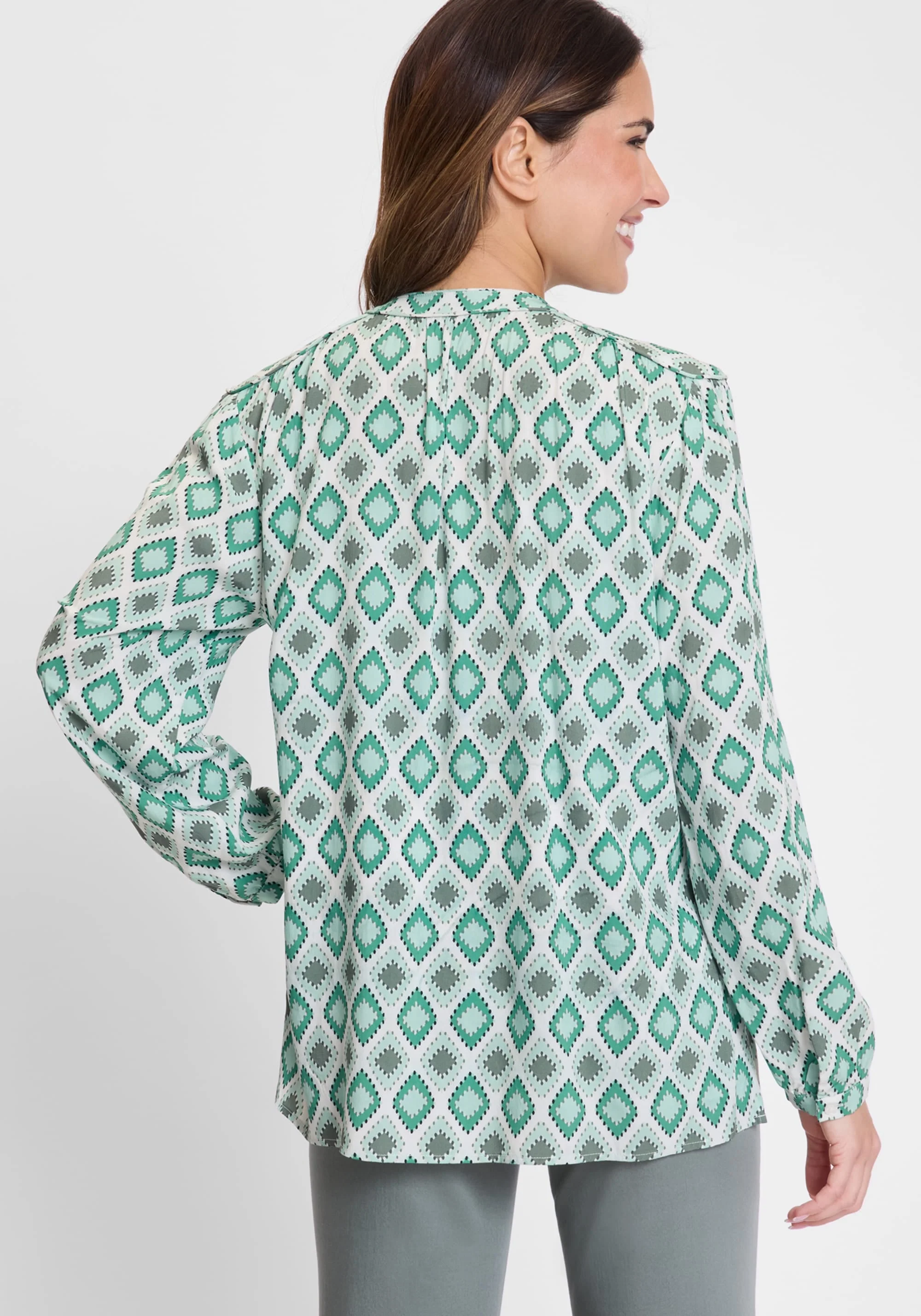 Ornamental Print Tunic Blouse - Image 2