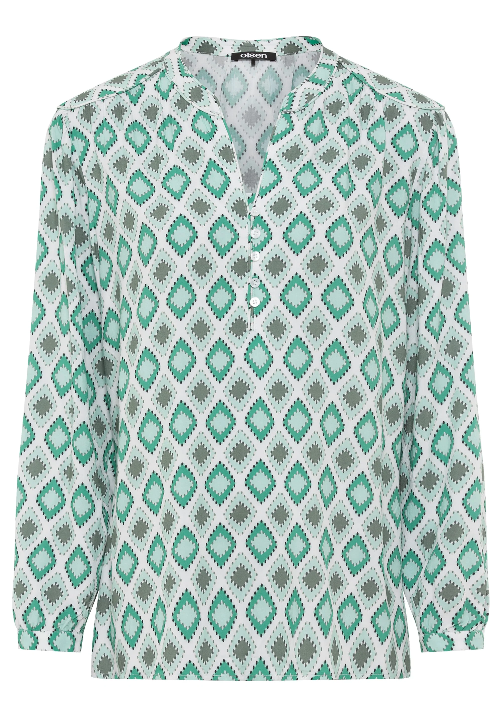 Ornamental Print Tunic Blouse - Image 3