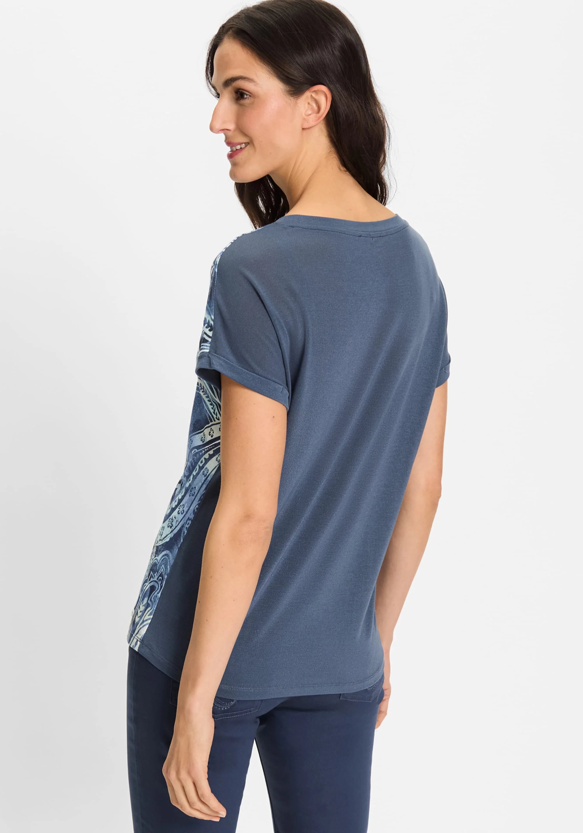 Paisley and Foil Print T-Shirt - Image 2