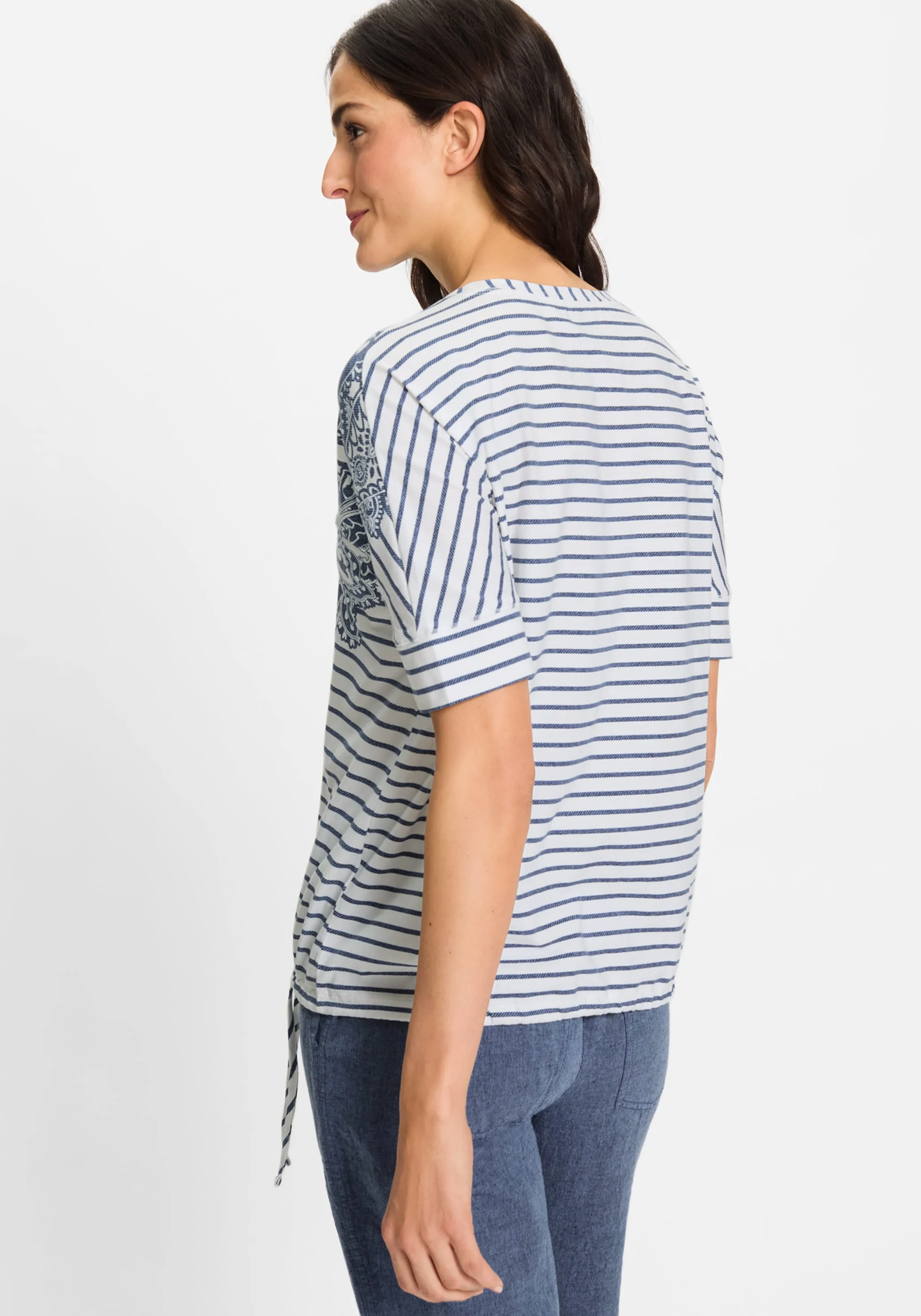 Paisley Denim and Stripe T-Shirt - Image 2