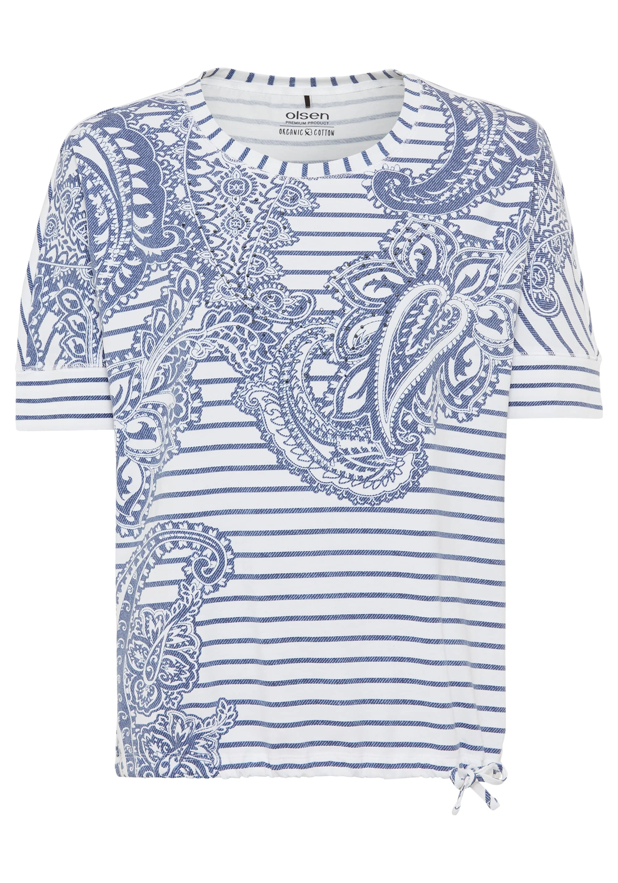 Paisley Denim and Stripe T-Shirt - Image 3