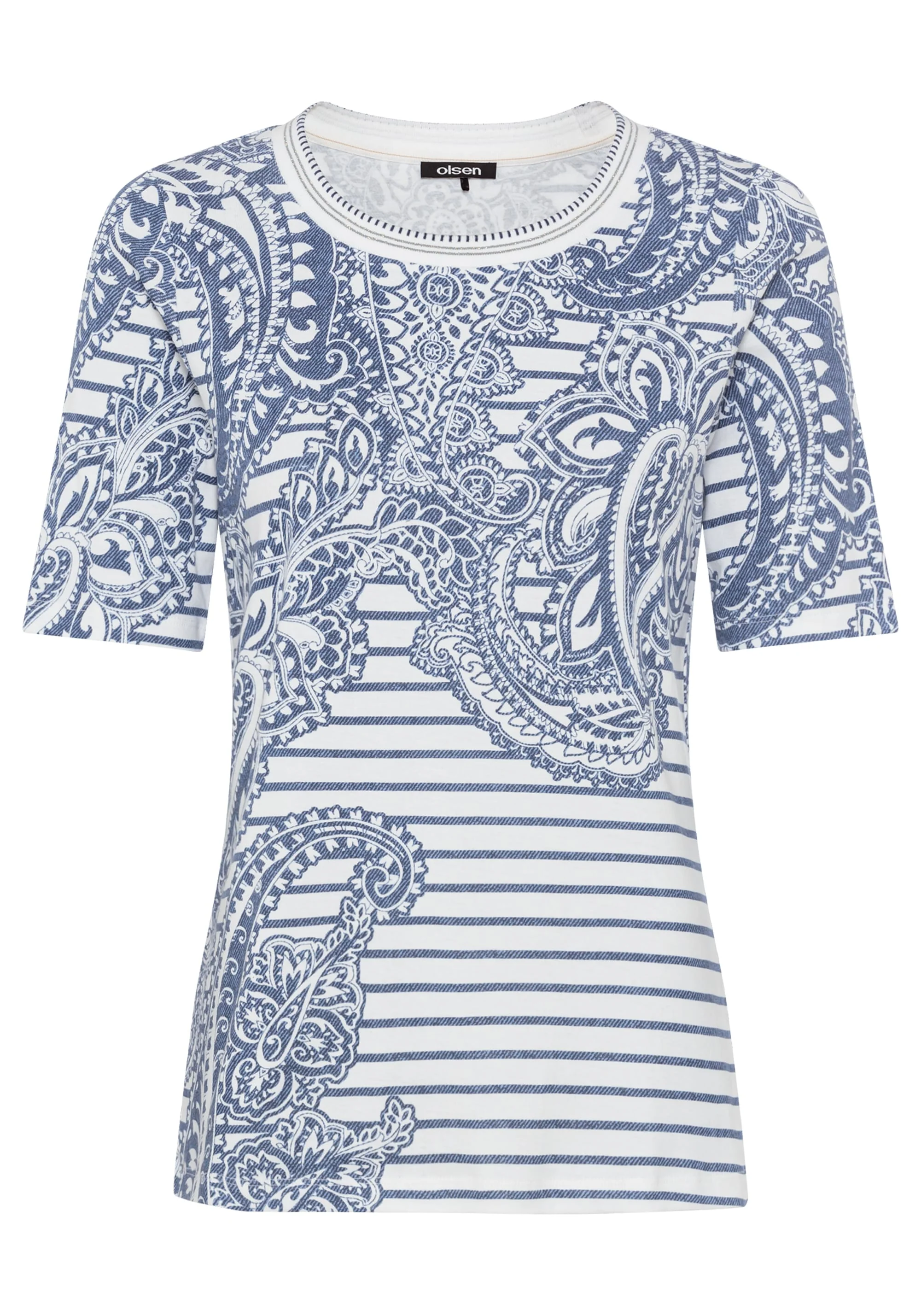 Paisley Denim Print T-Shirt - Image 3