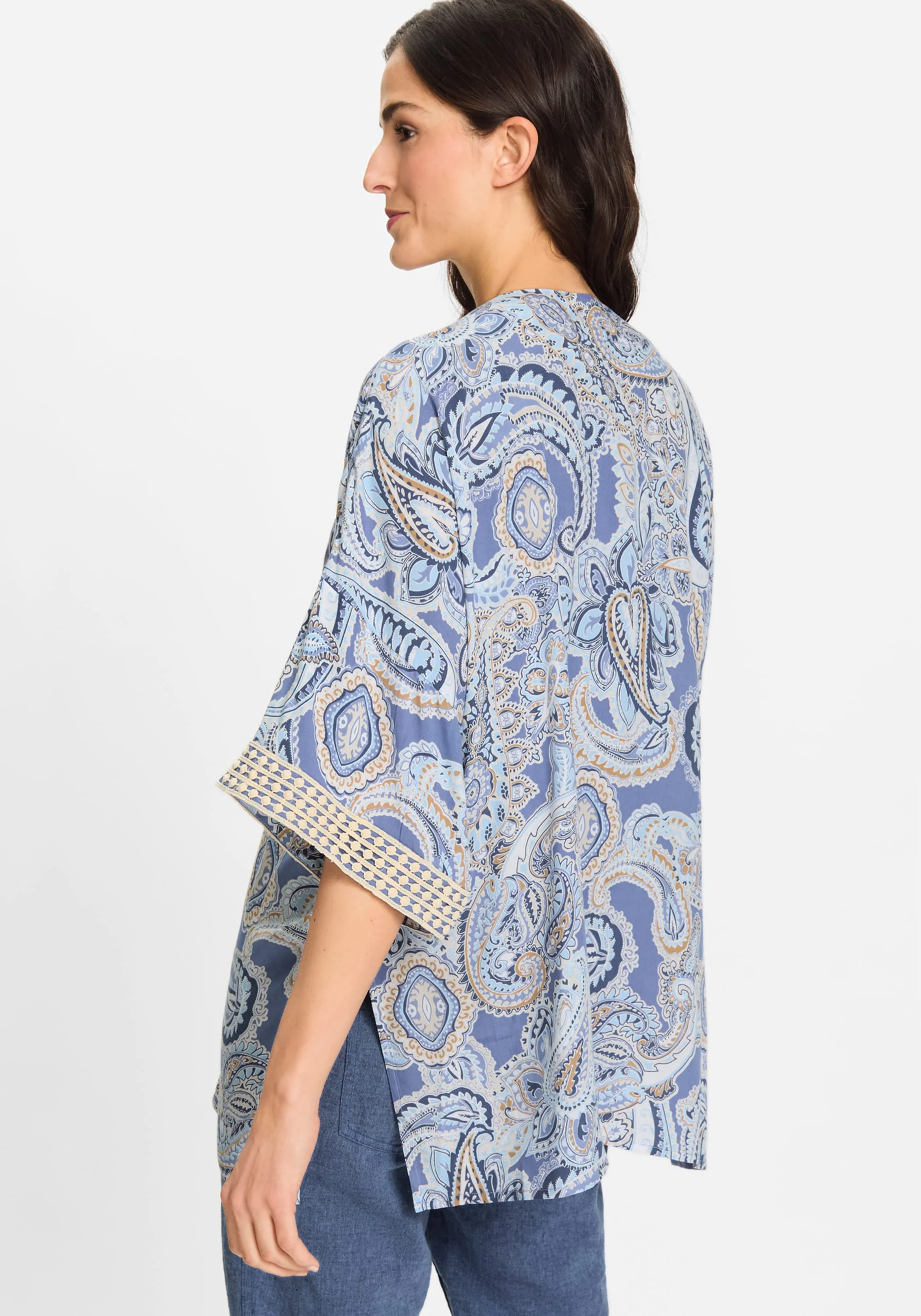 Paisley Kimono with Embroidered Trim - Image 2