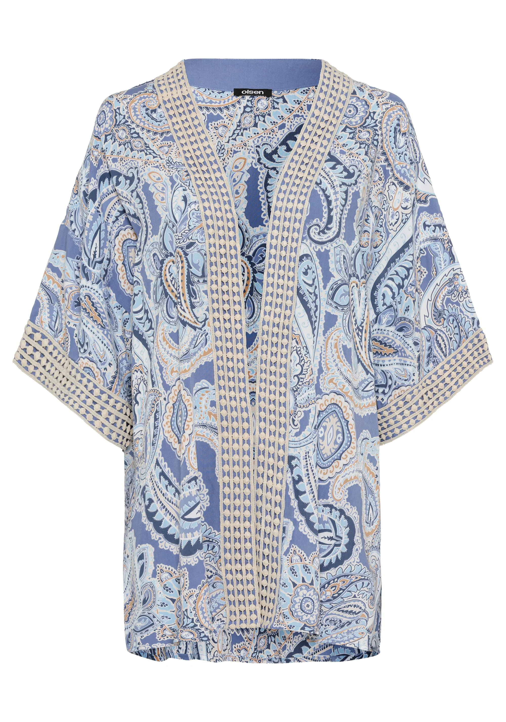 Paisley Kimono with Embroidered Trim - Image 4