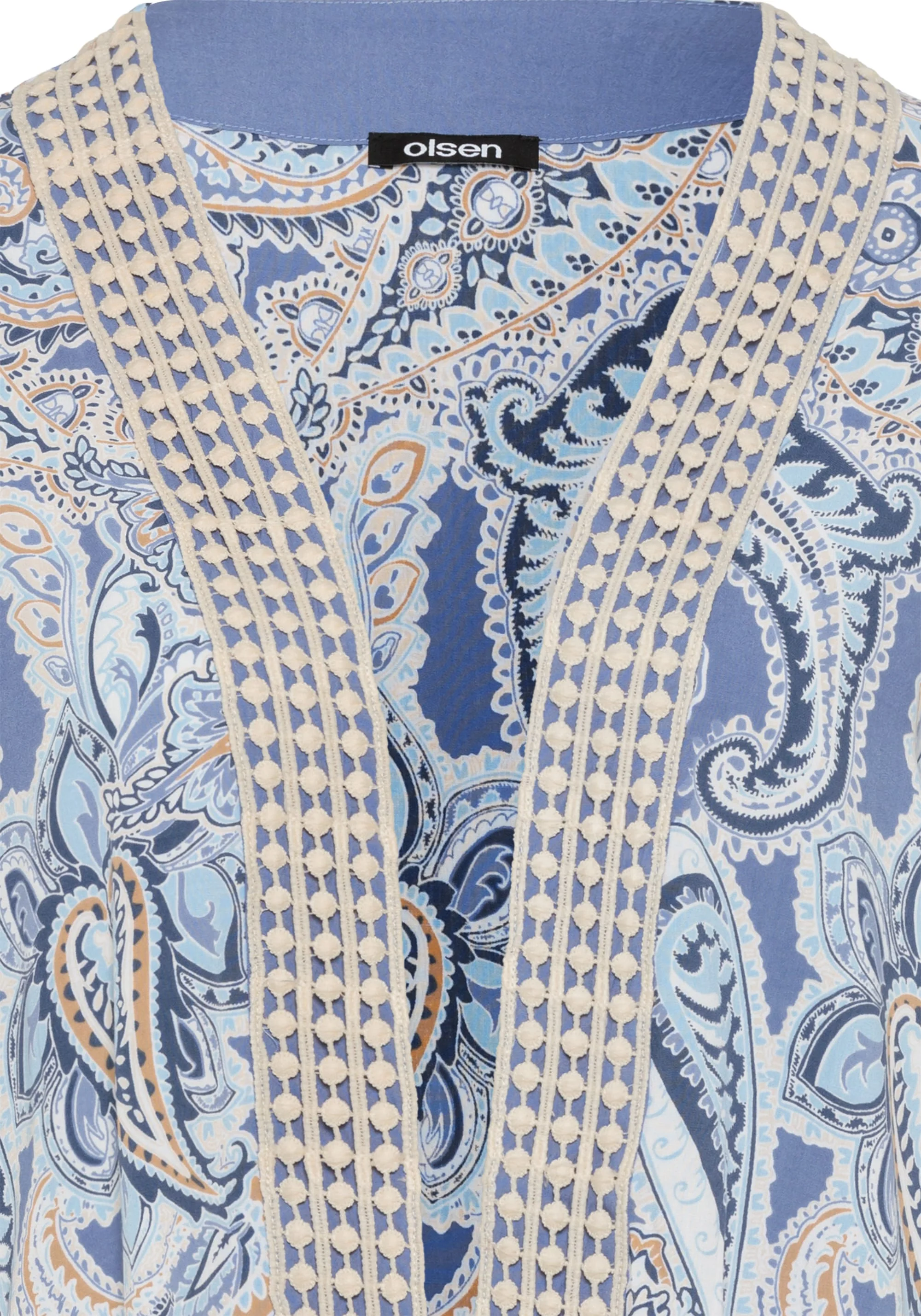 Paisley Kimono with Embroidered Trim - Image 6