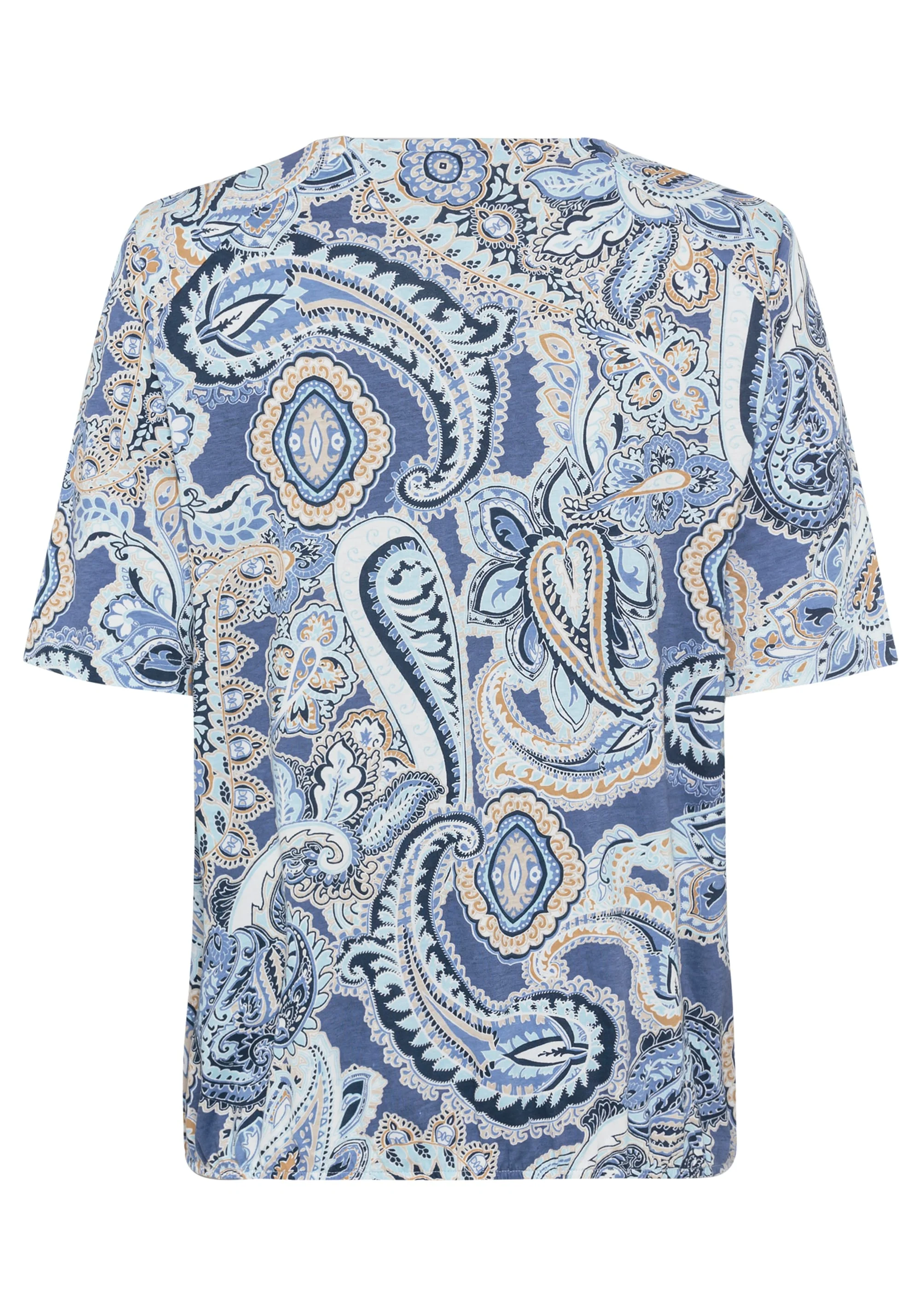 Paisley Split V-Neck T-Shirt - Image 4