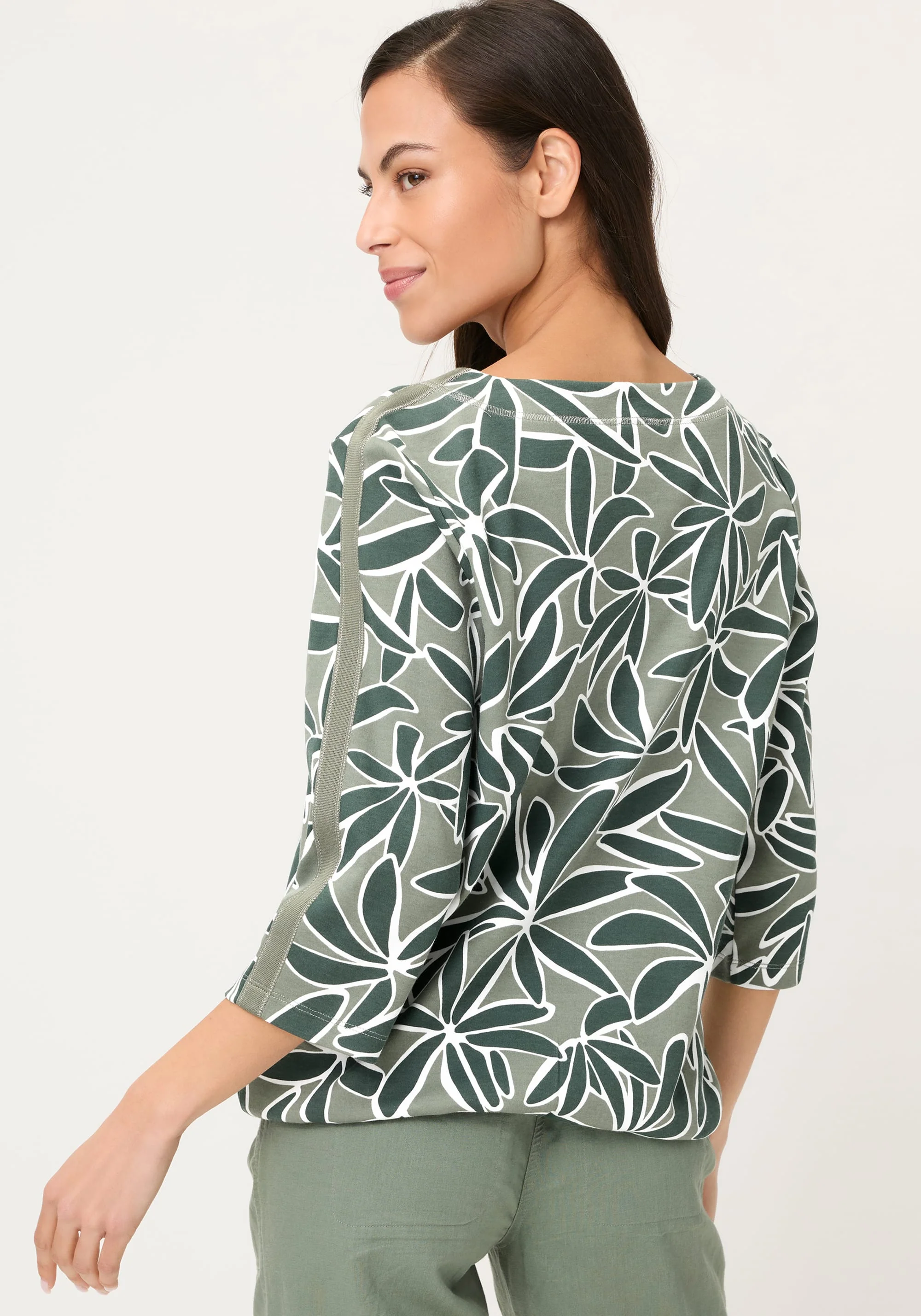 Palm Design Jersey Top - Image 2