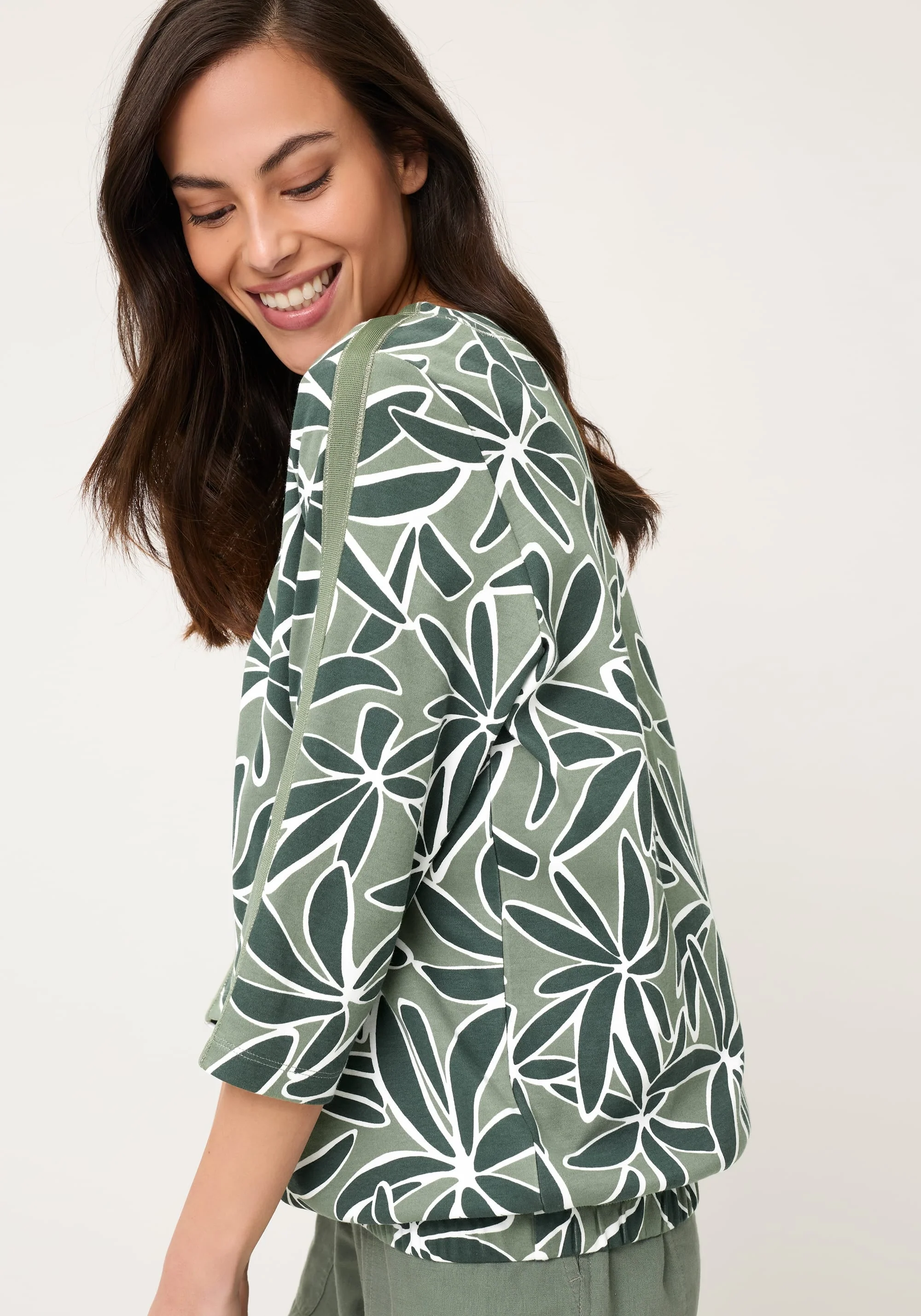 Palm Design Jersey Top - Image 3