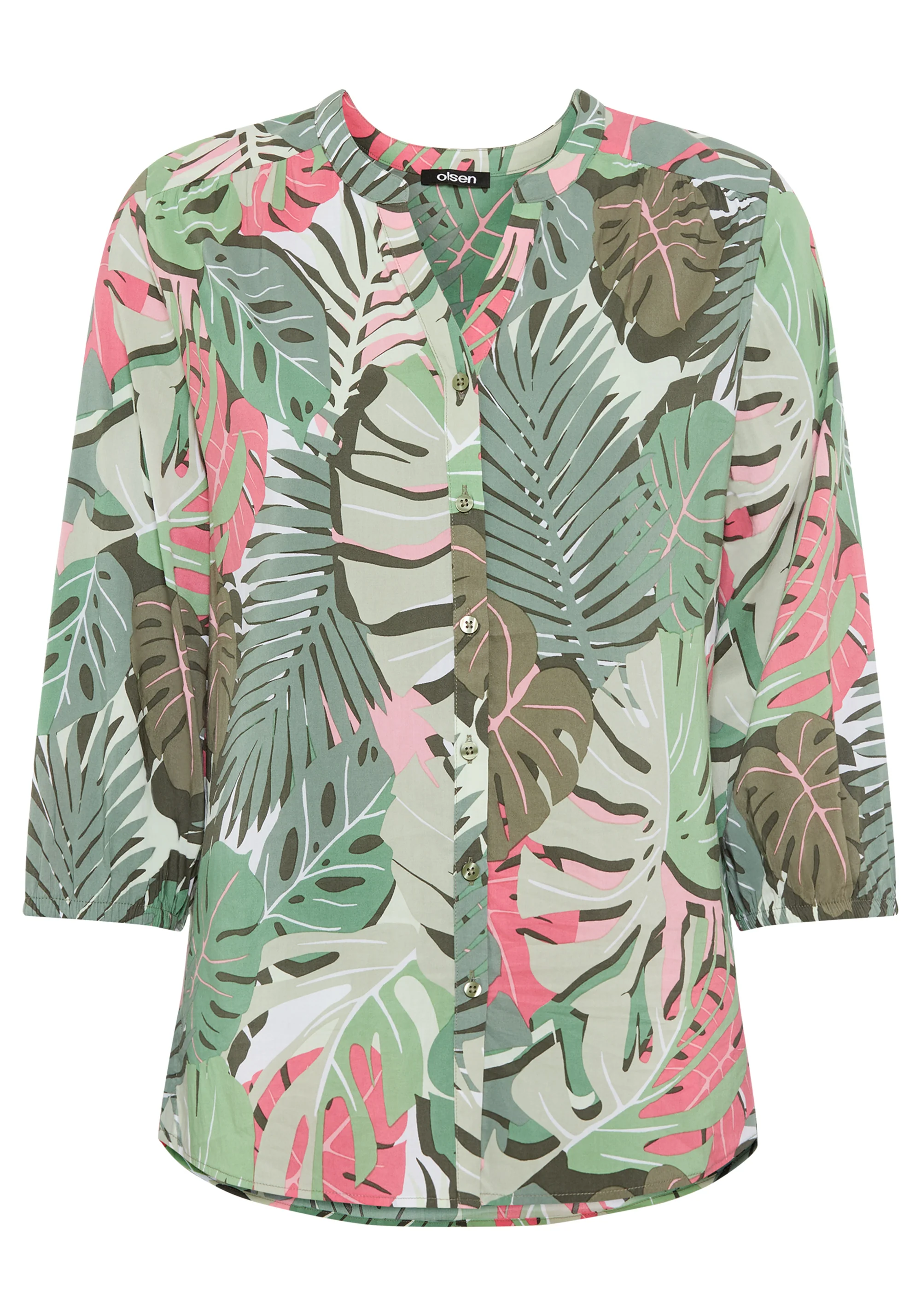 Palm Print Tunic Blouse - Image 3