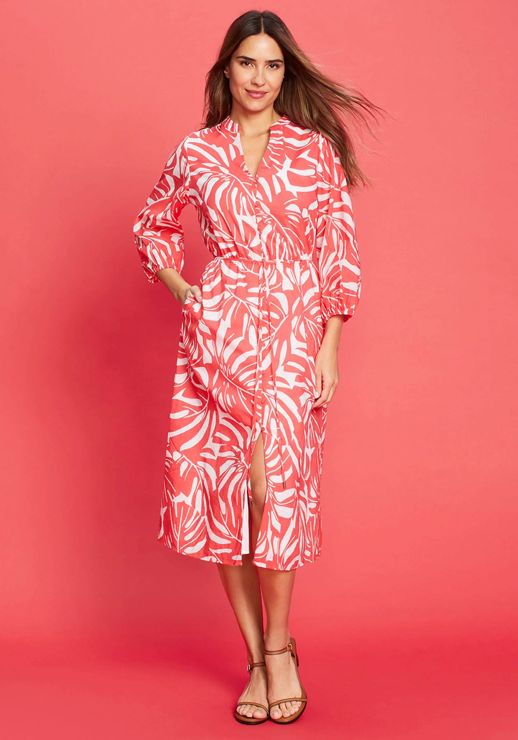 Palm Statement Print Dress