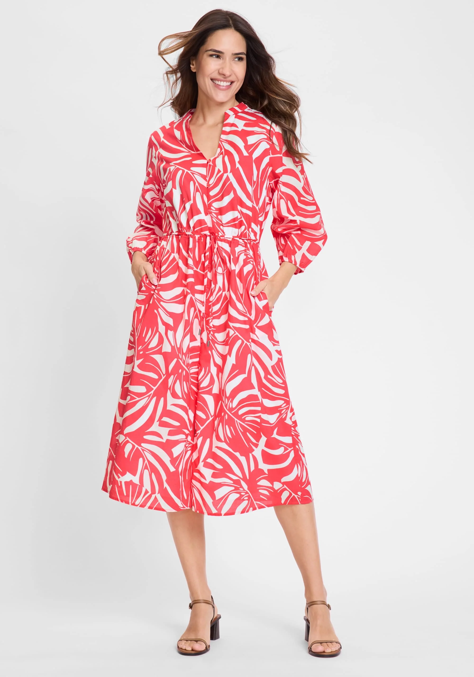 Palm Statement Print Dress - Image 2