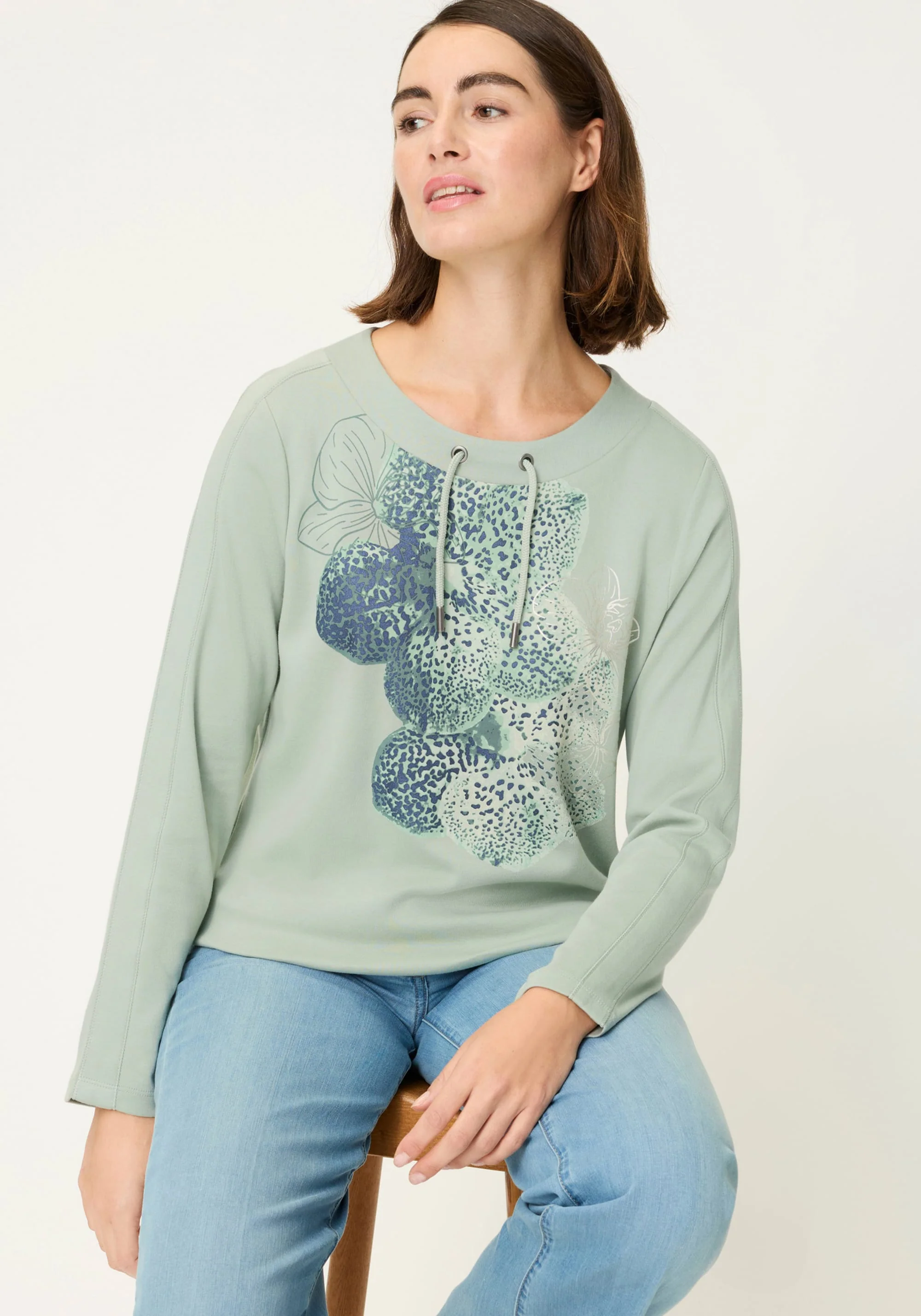 Placement Print Jersey Top