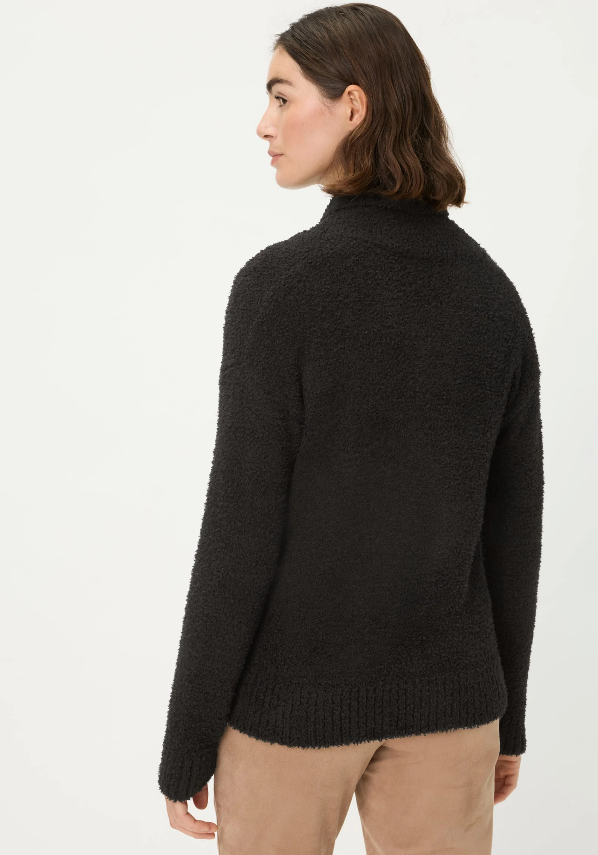 Plush Shawl Neck Sweater - Image 2