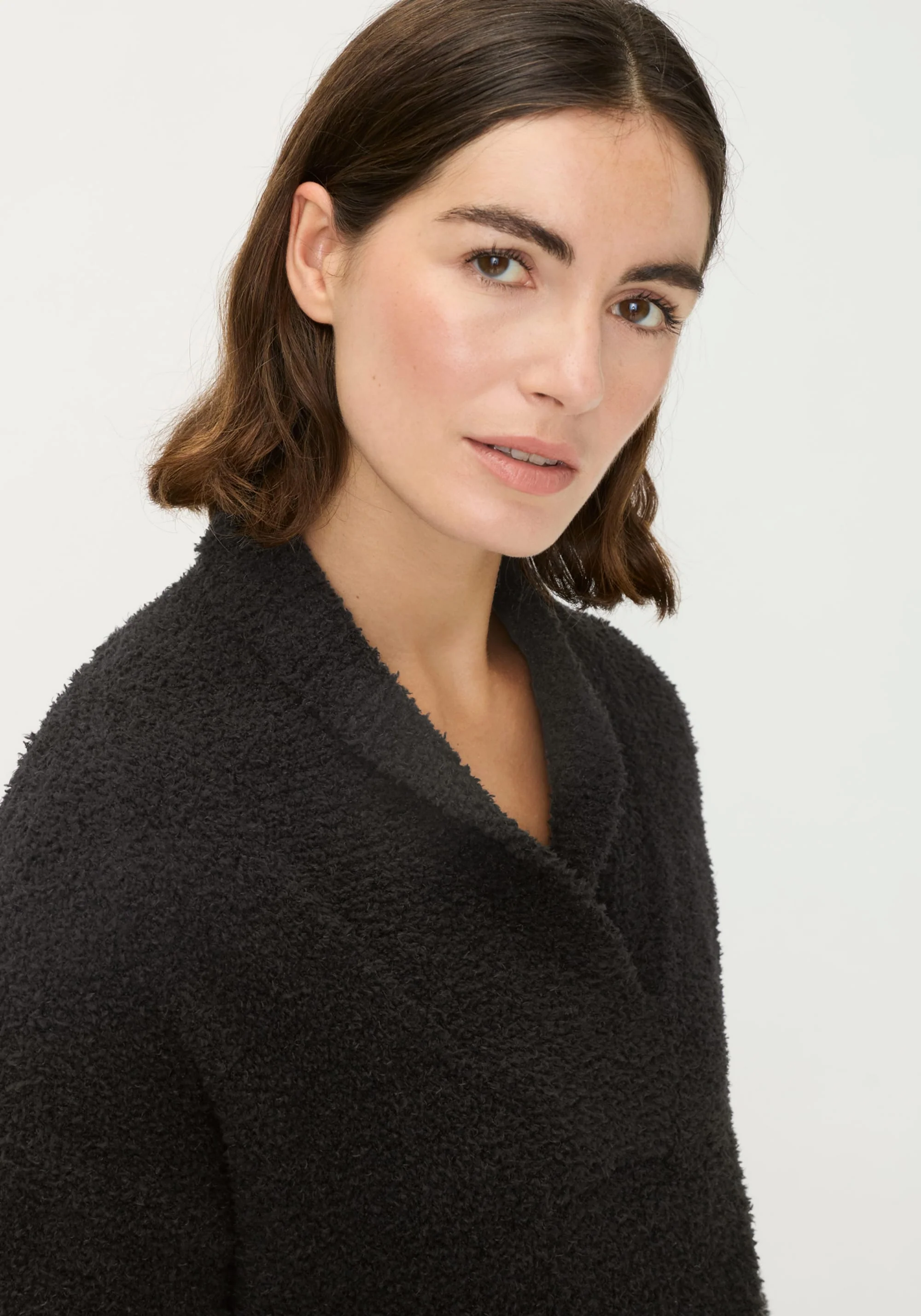Plush Shawl Neck Sweater - Image 3