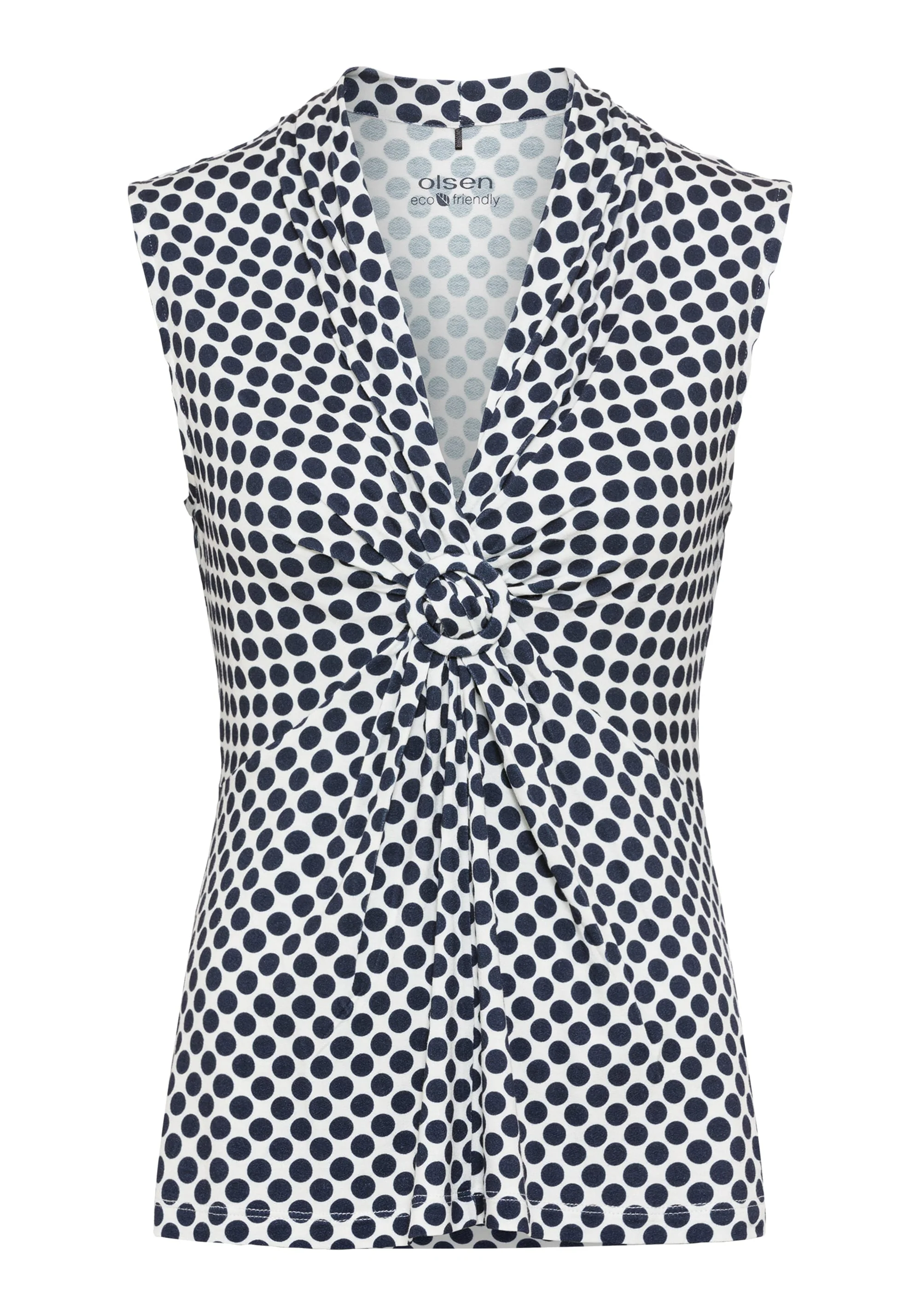 Polka Dot Sleeveless Shell - Image 3