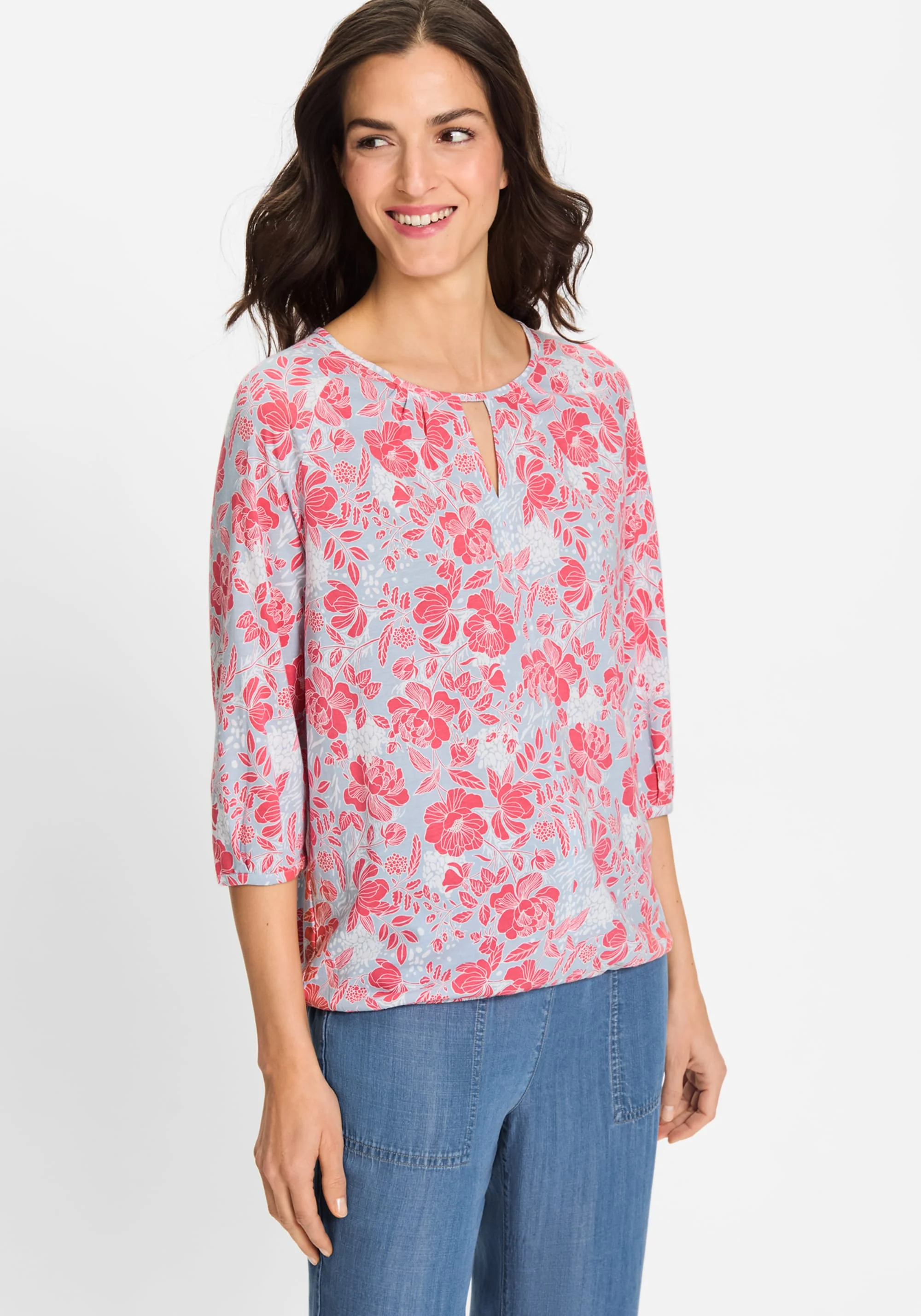 Prairie Floral Keyhole Neck T-Shirt - Image 6