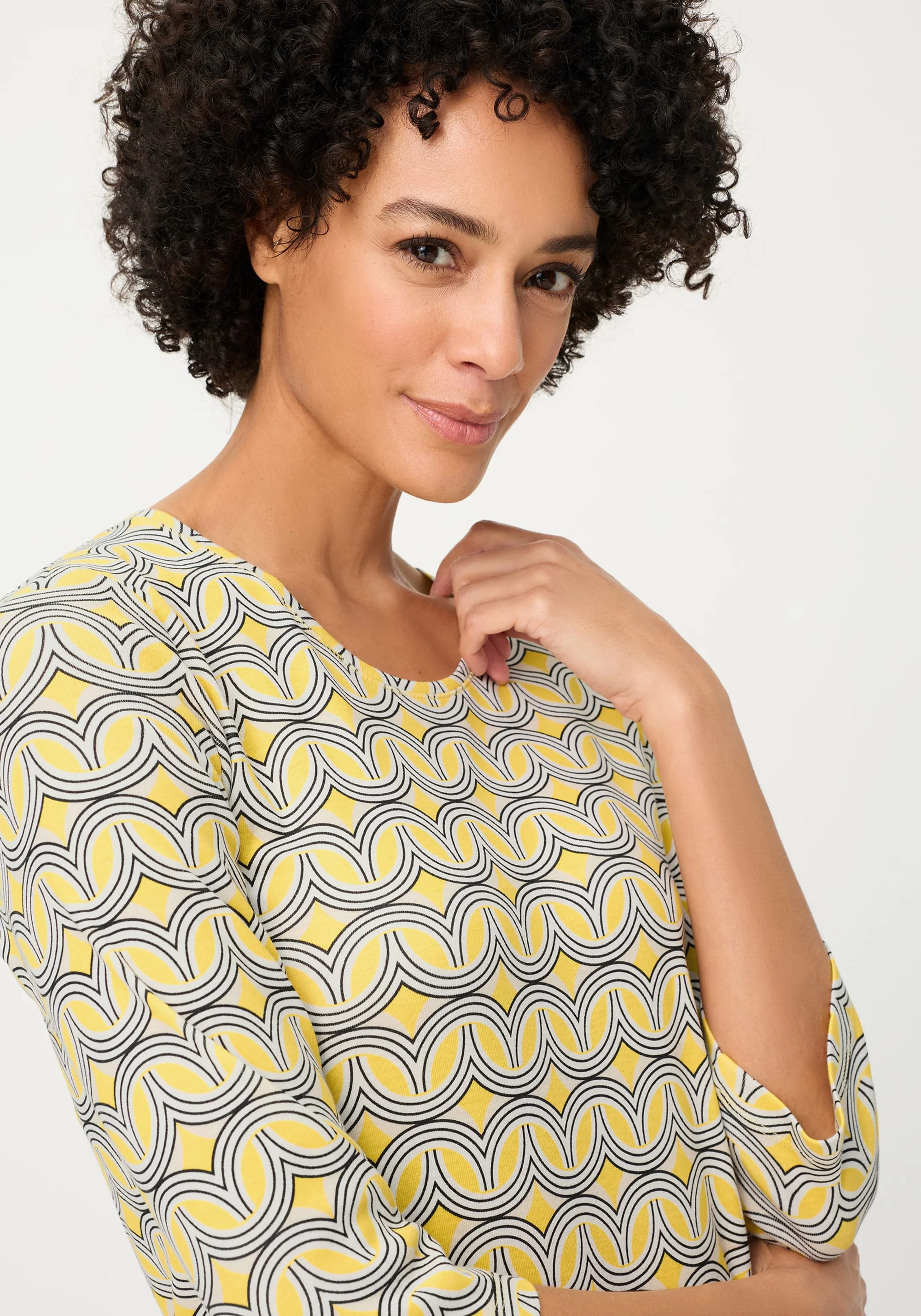 Retro Geo Print T-Shirt - Image 3