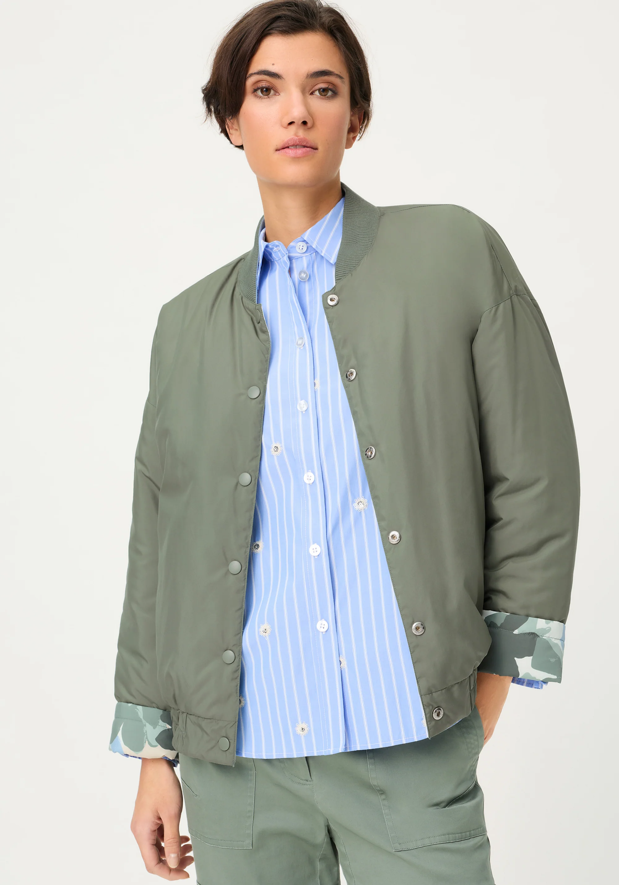 Reversible Botanic Camo Bomber Jacket