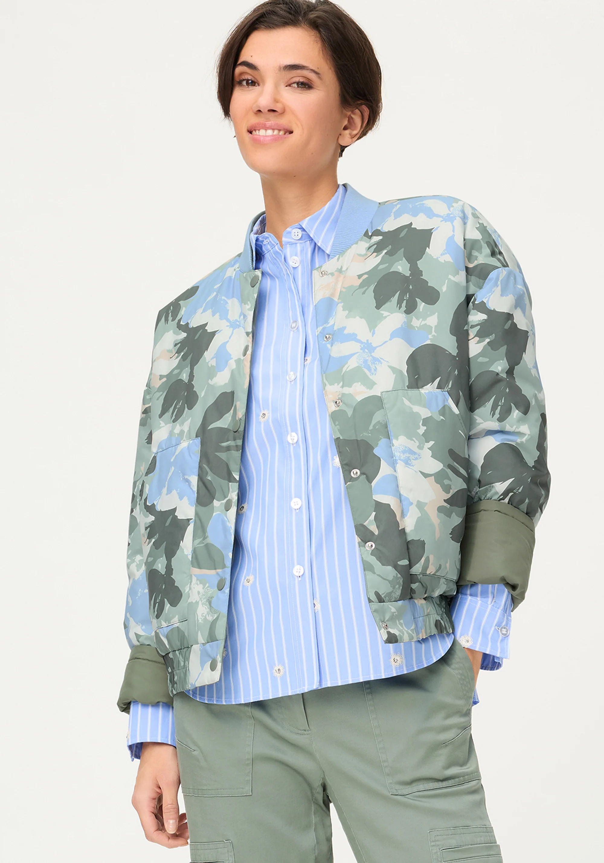 Reversible Botanic Camo Bomber Jacket - Image 2