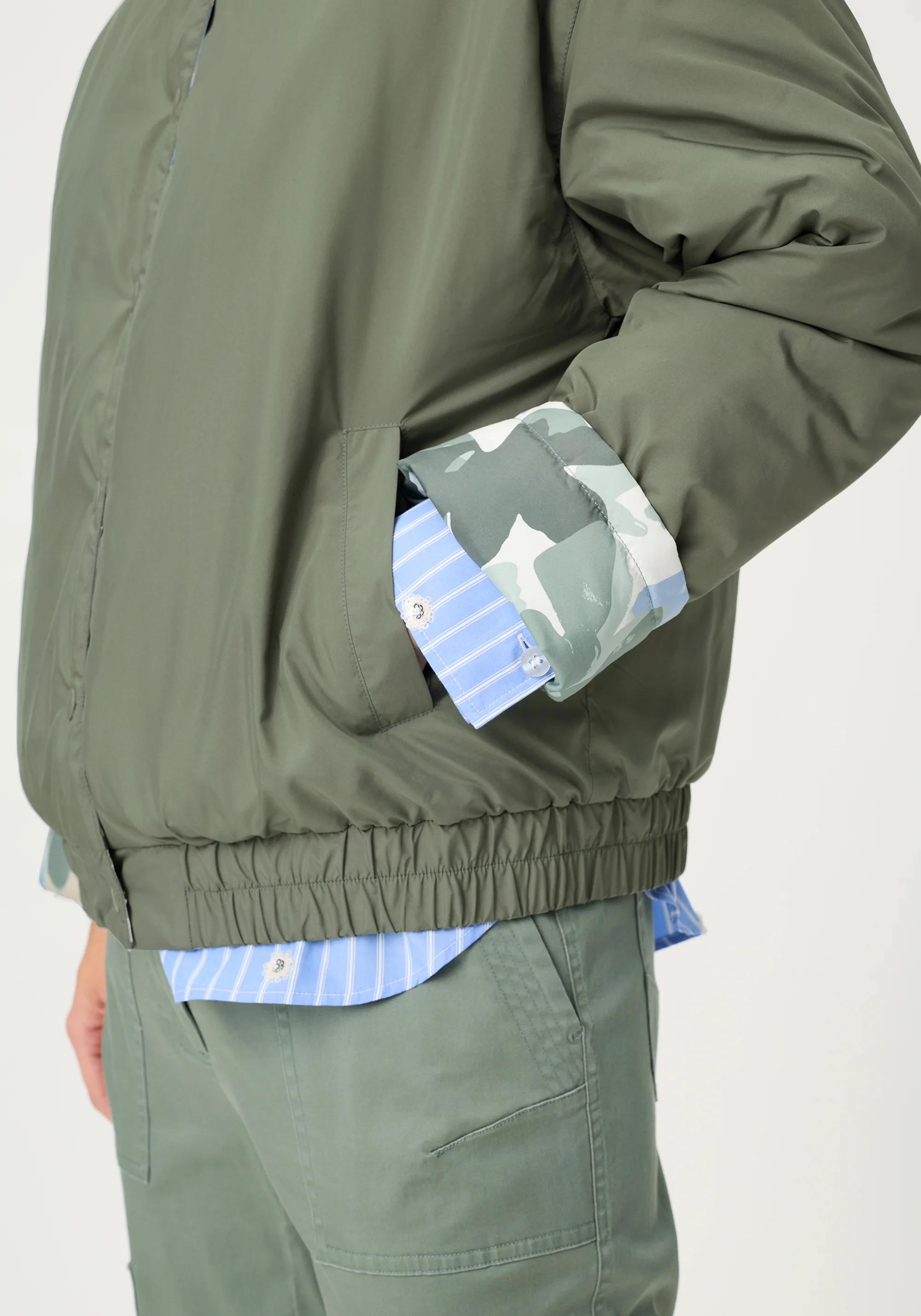 Reversible Botanic Camo Bomber Jacket - Image 5