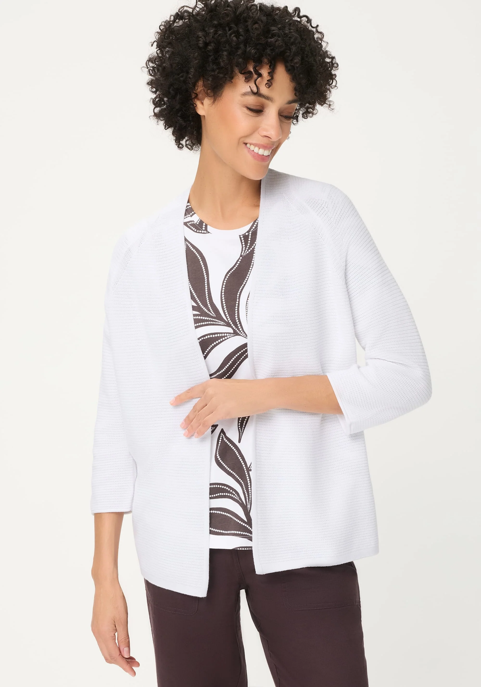 Rib Knit Open Front Cardigan