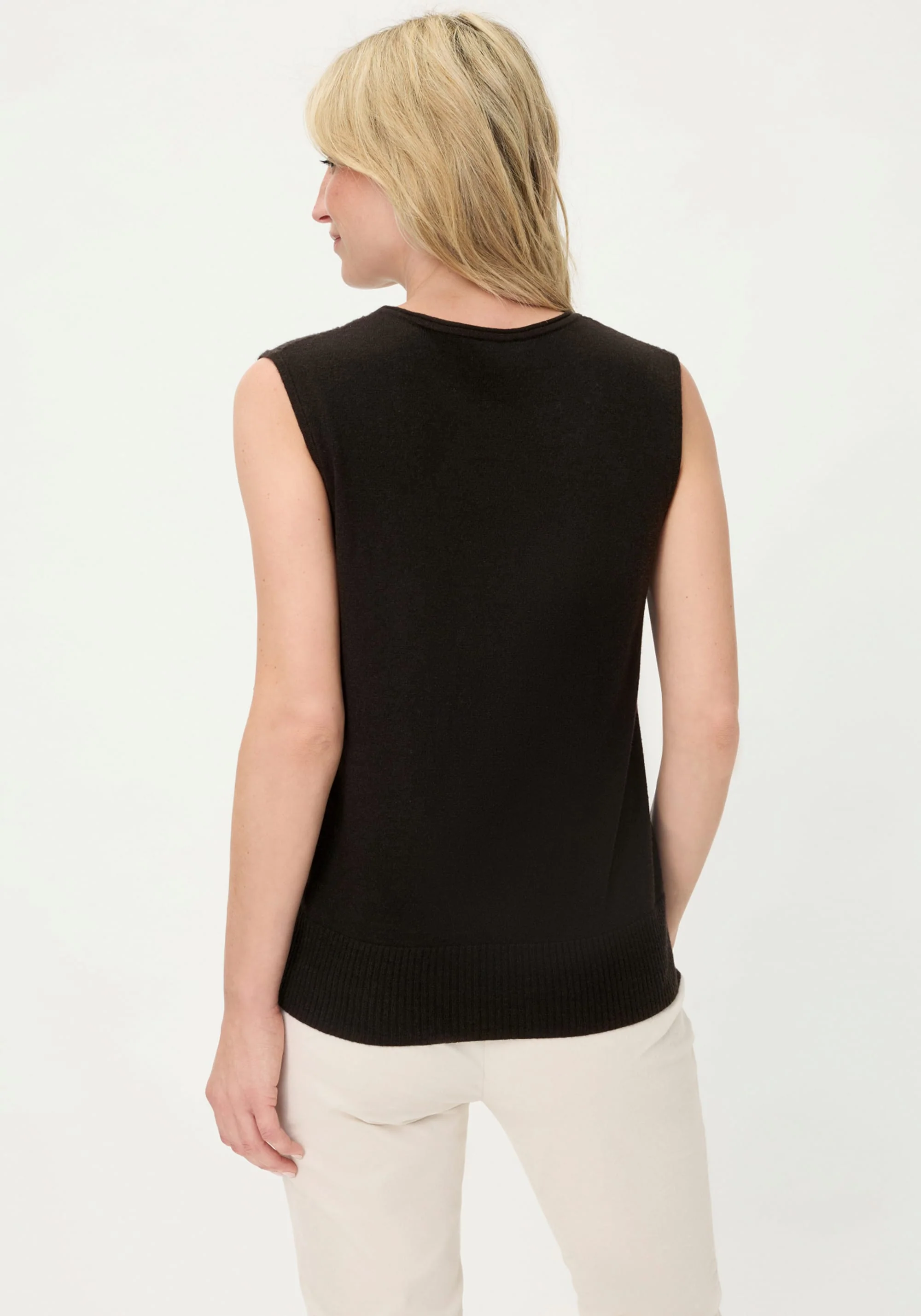 Rib Knit Shell with Sequin Detail - Image 2