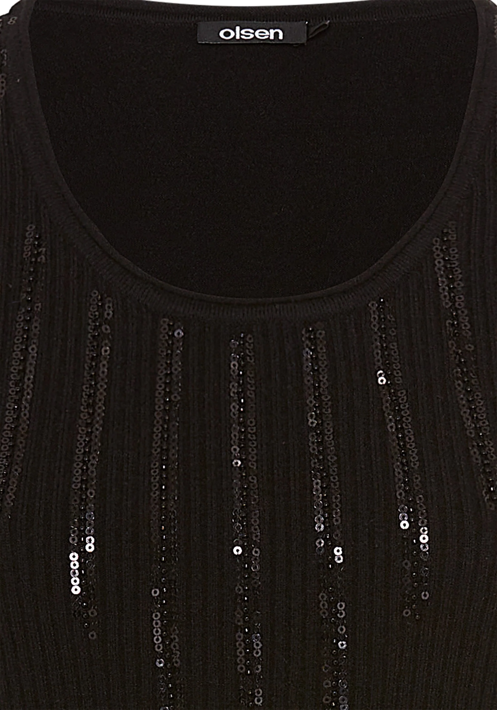 Rib Knit Shell with Sequin Detail - Image 7