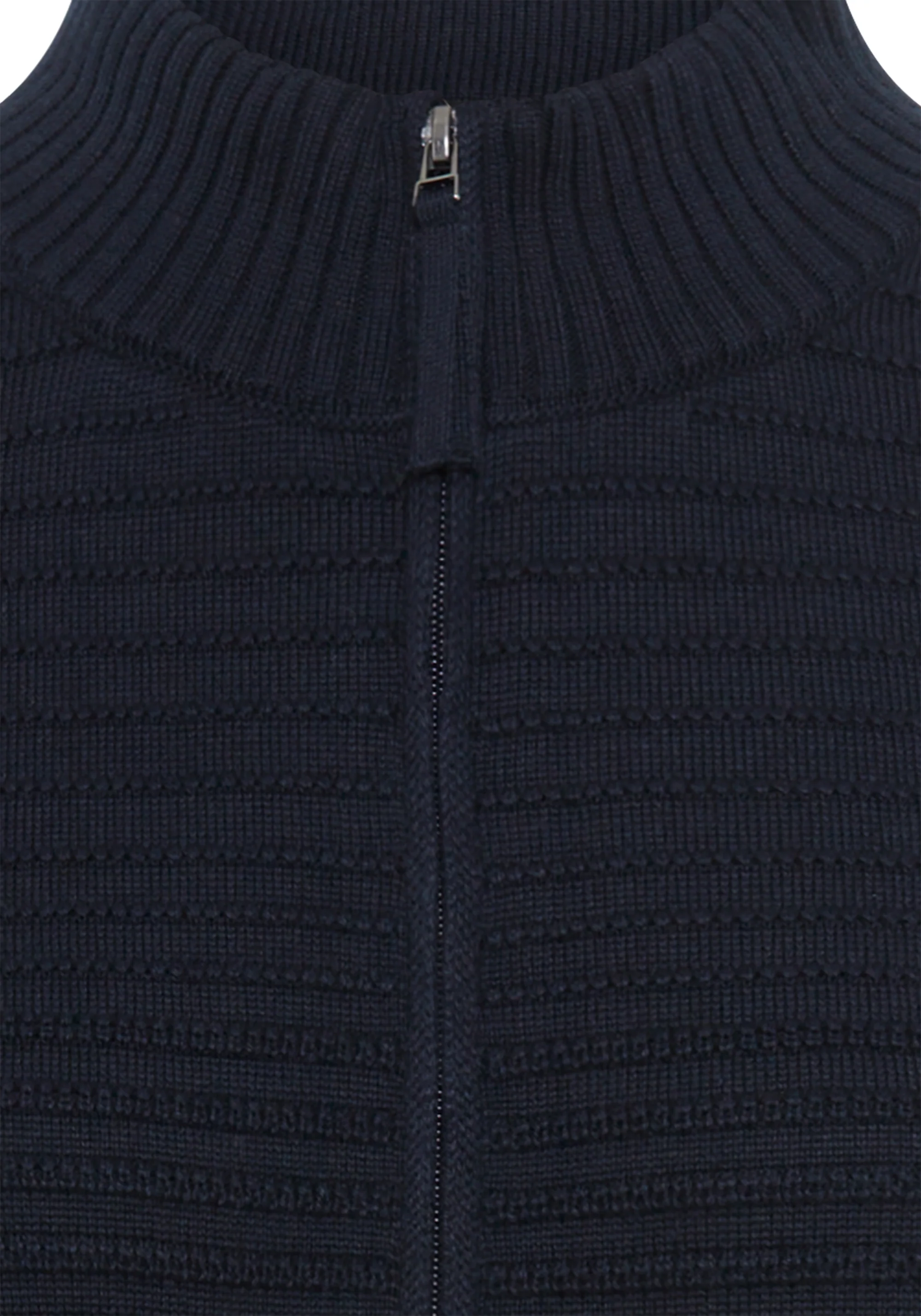 Rib Knit Zip Front Cardigan - Image 10
